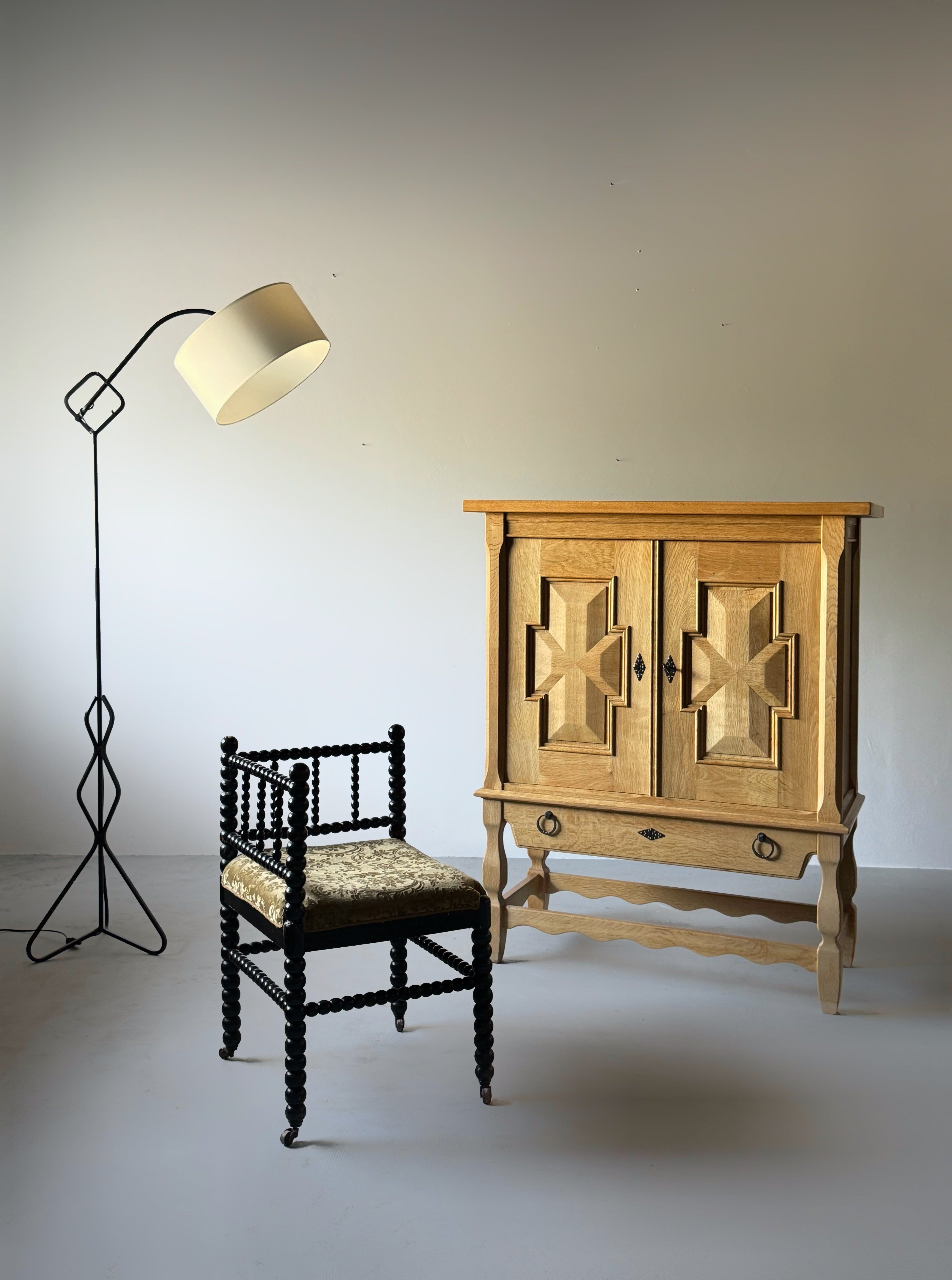 Sculptural Oak Cabinet by Henning Kjaernulf 1970s