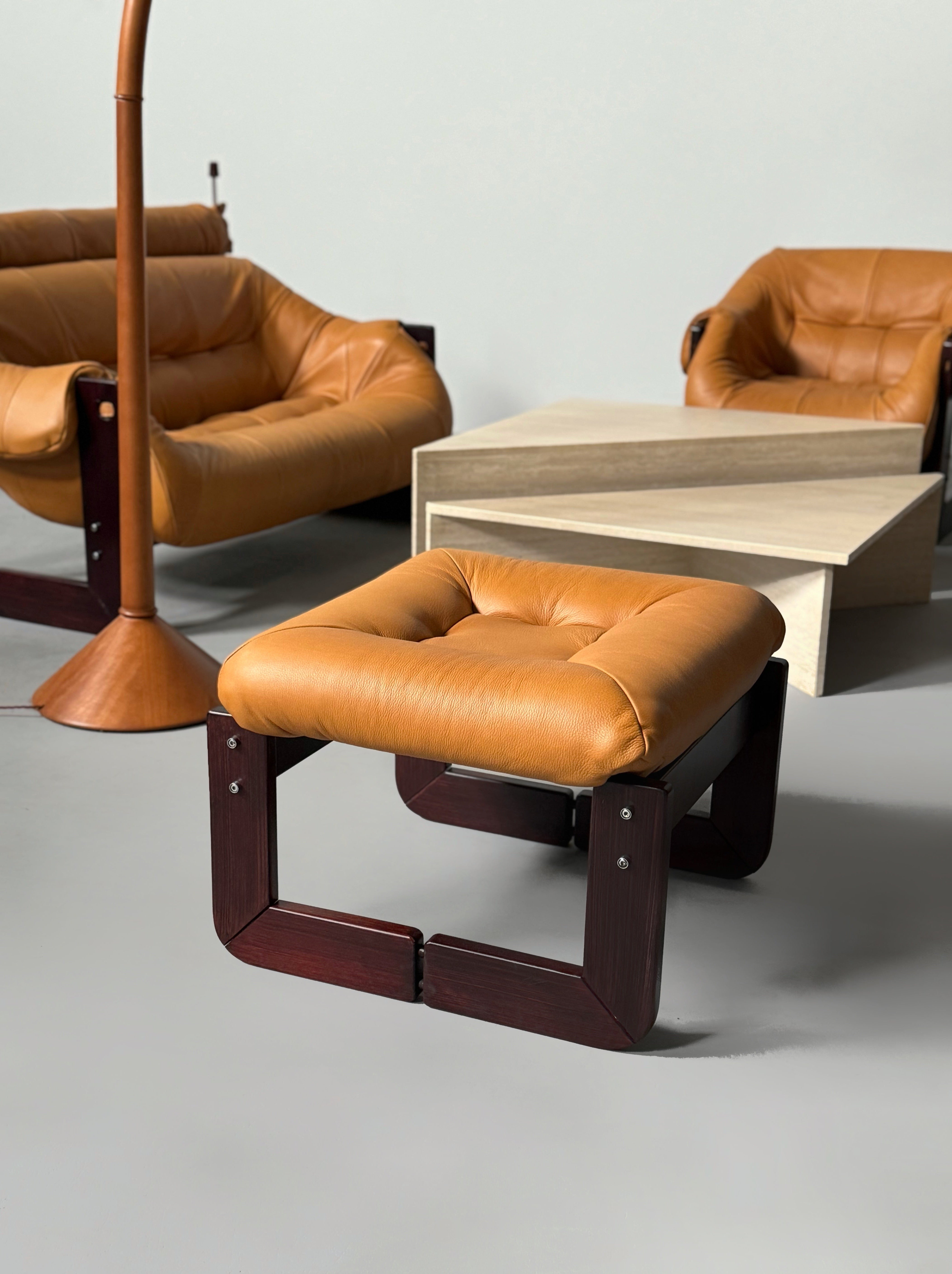 Set of Model MP-97 Sofa, Easy chair x 2 and Ottoman by Percival Lafer