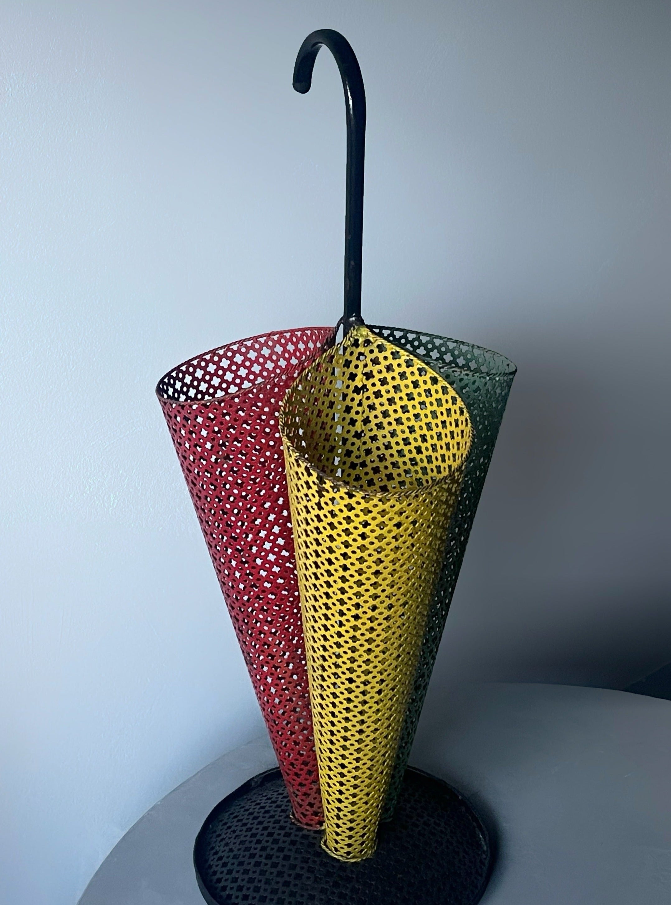 Midcentury umbrella stand designed by Mathieu Mategot