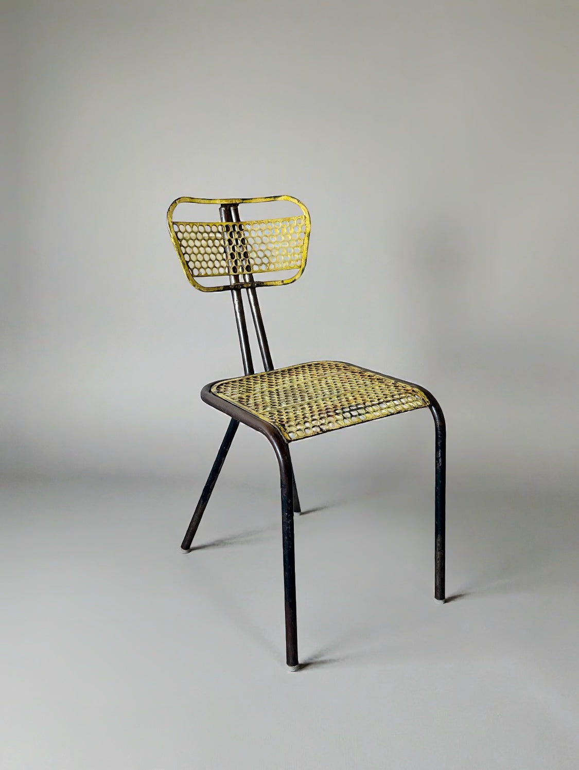 "Radar" Side Chair by Rene Malaval for Bloc Metal, France 1950s