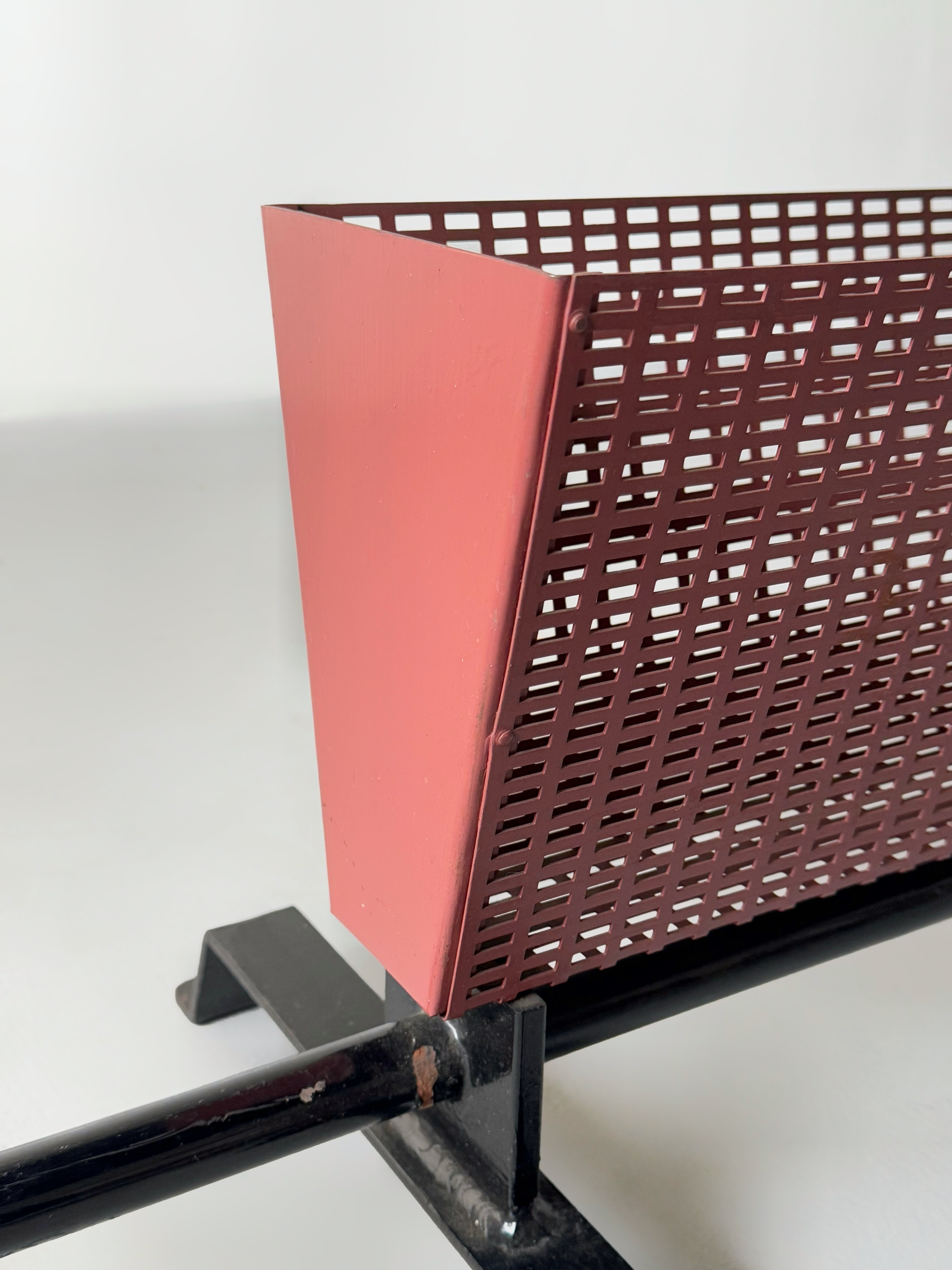 Freestanding Shelving Unit with Lamp 1960s