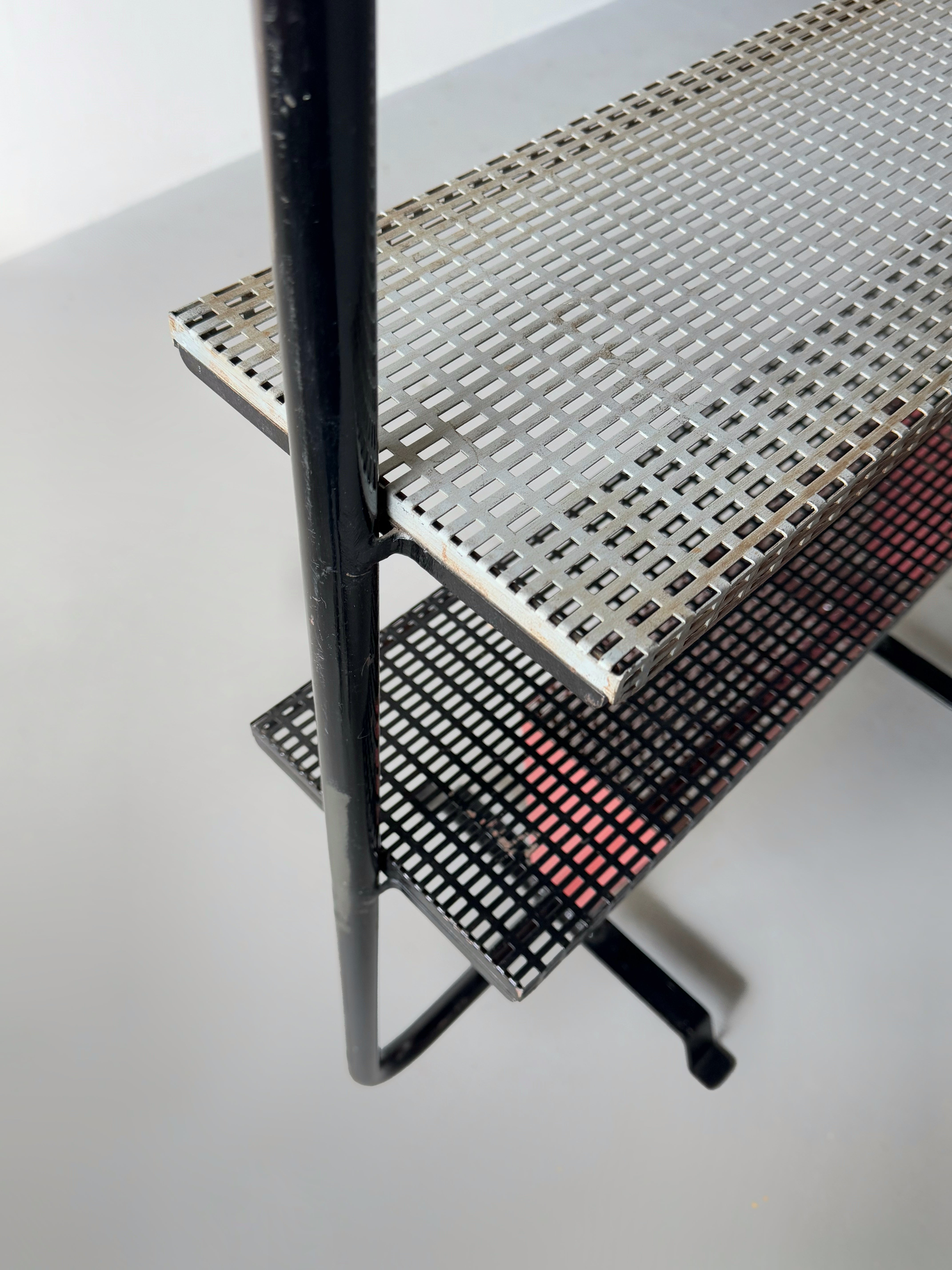 Freestanding Shelving Unit with Lamp 1960s