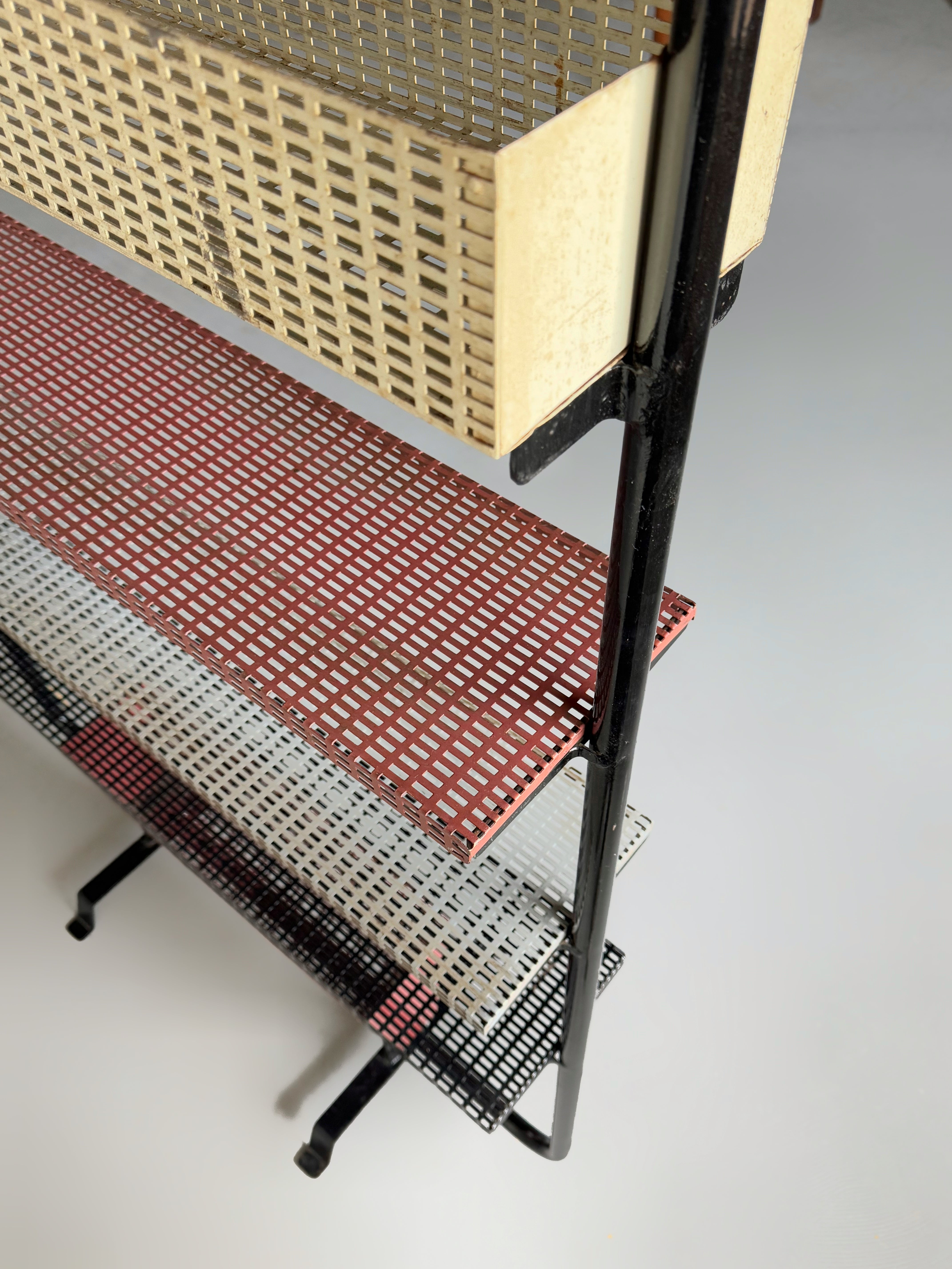 Freestanding Shelving Unit with Lamp 1960s