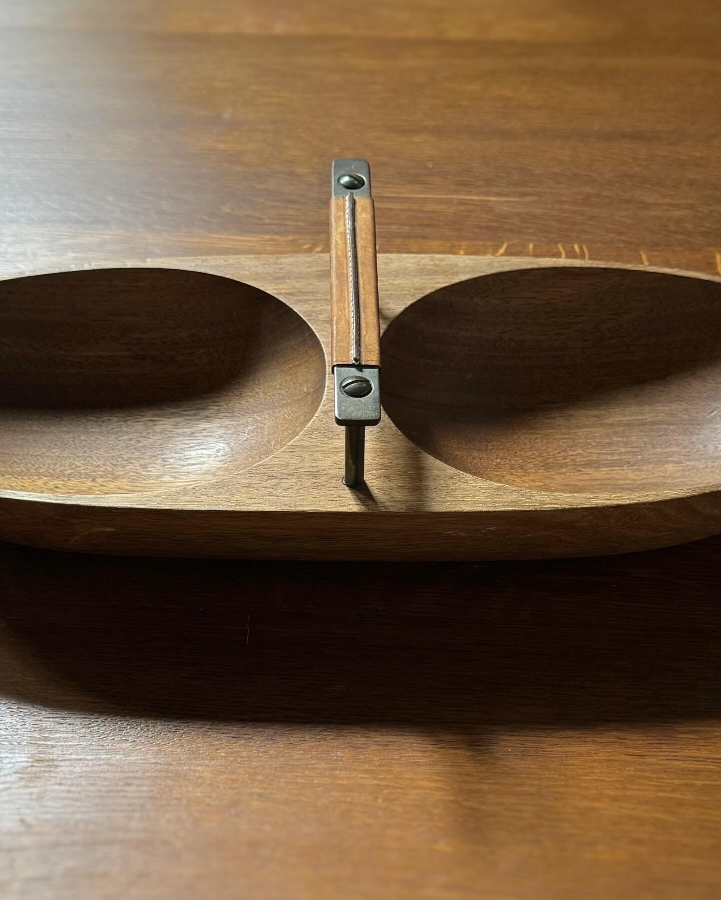 Large Bowl Model 451 and Nutcracker with Leather Handles, 1950s Vienna, Austria