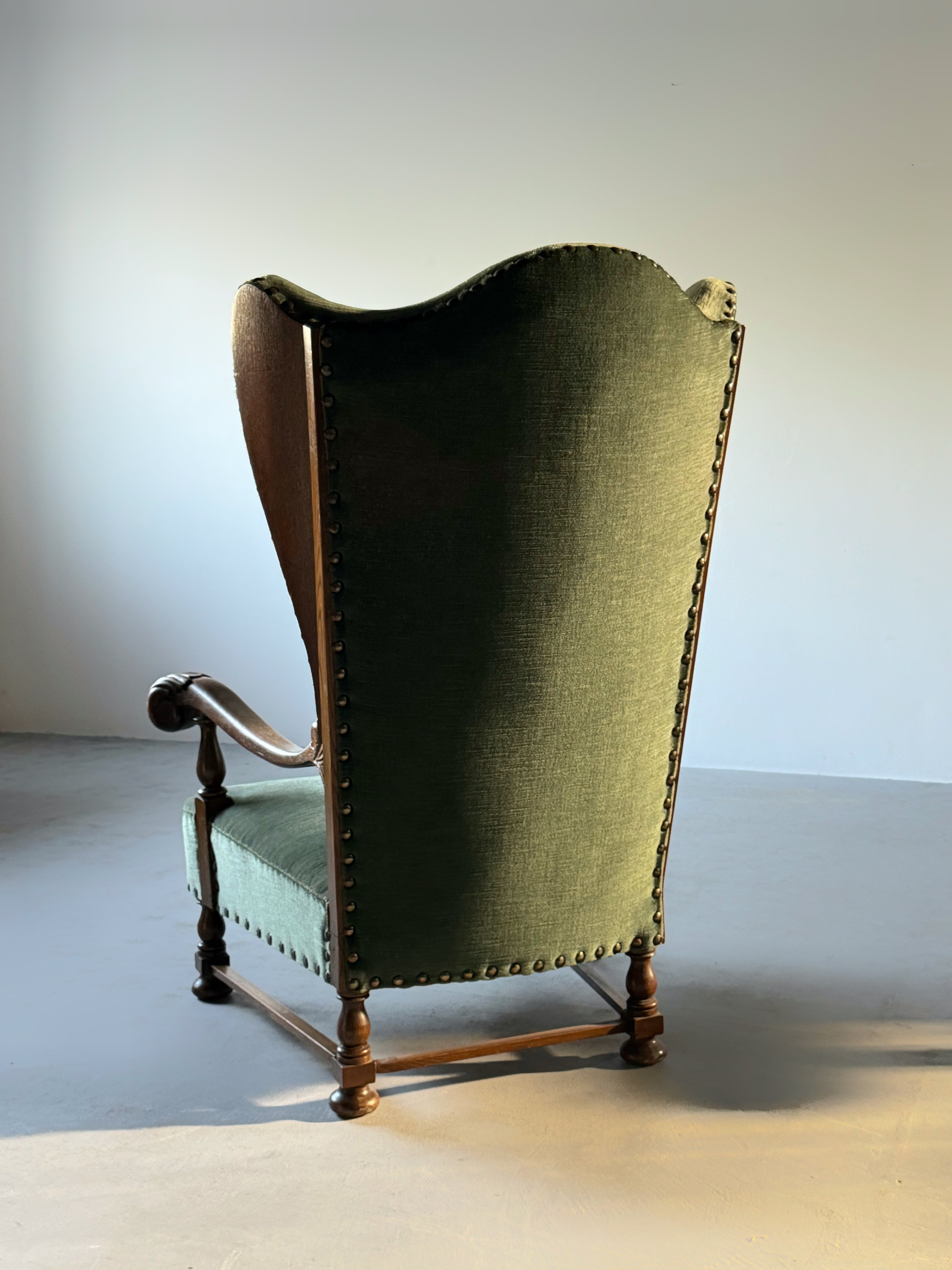 Scandinavian wingback chair from Denmark 1930s