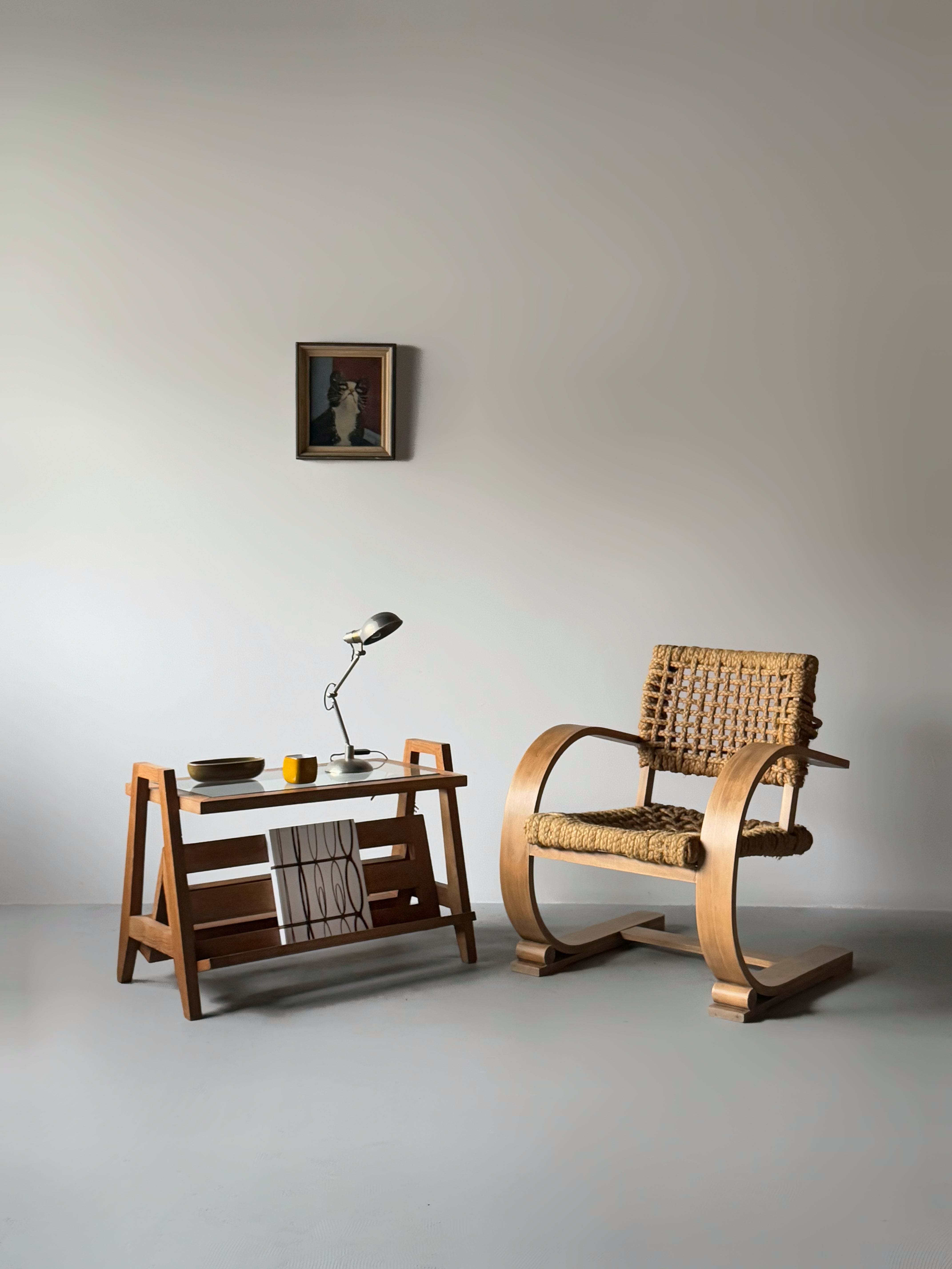 Side Table with Book Holder, France