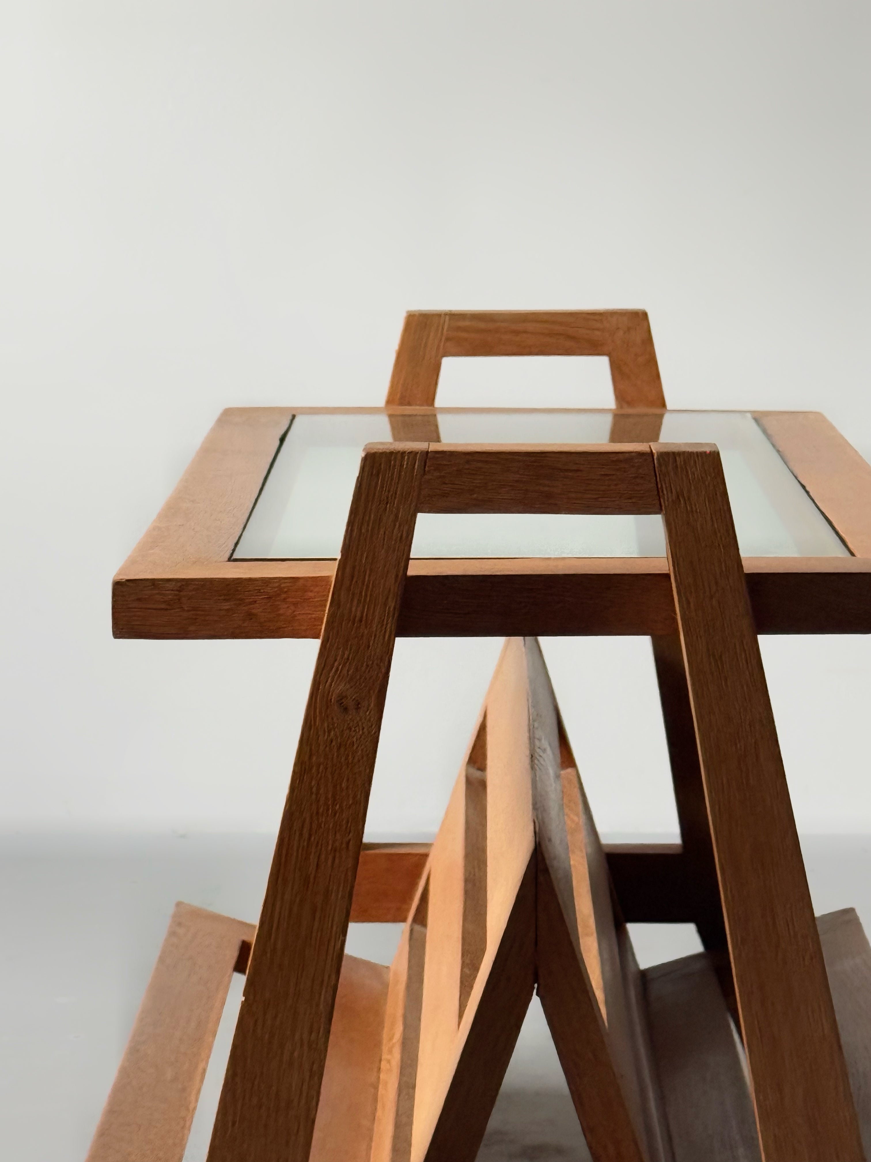 Side Table with Book Holder, France