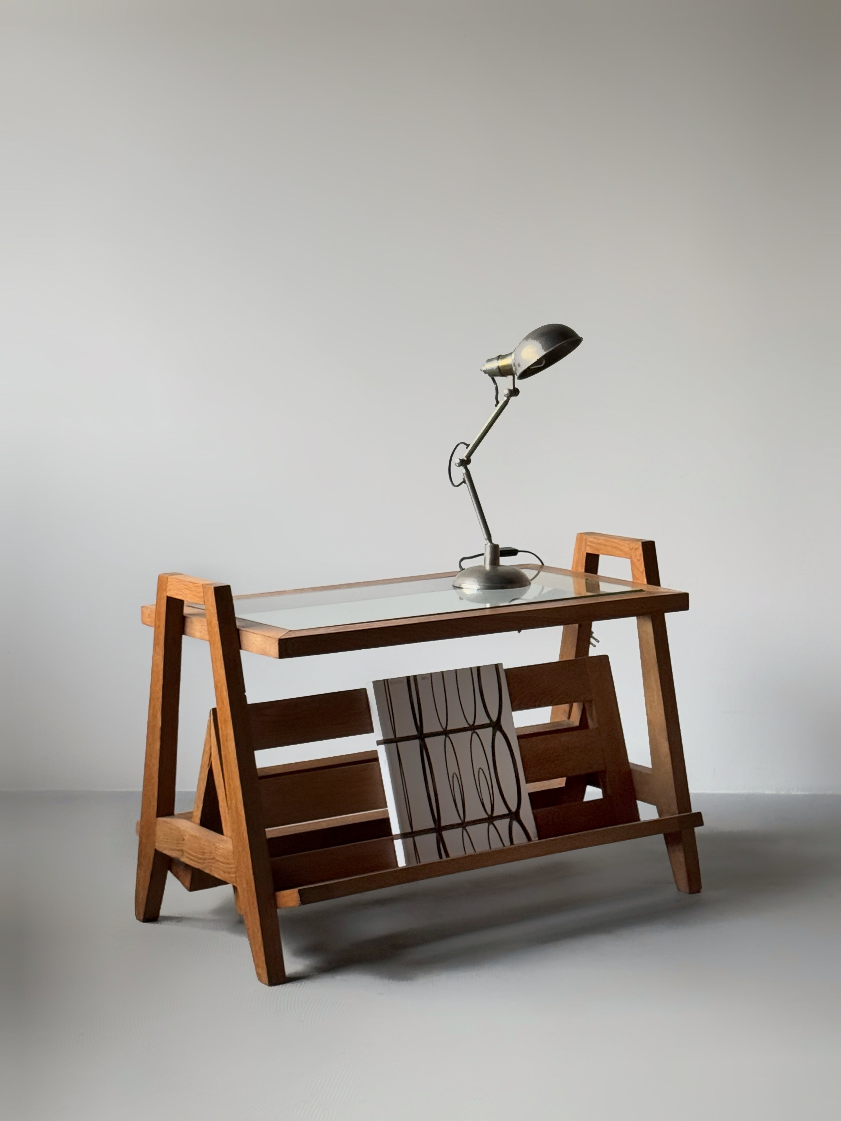 Side Table with Book Holder, France