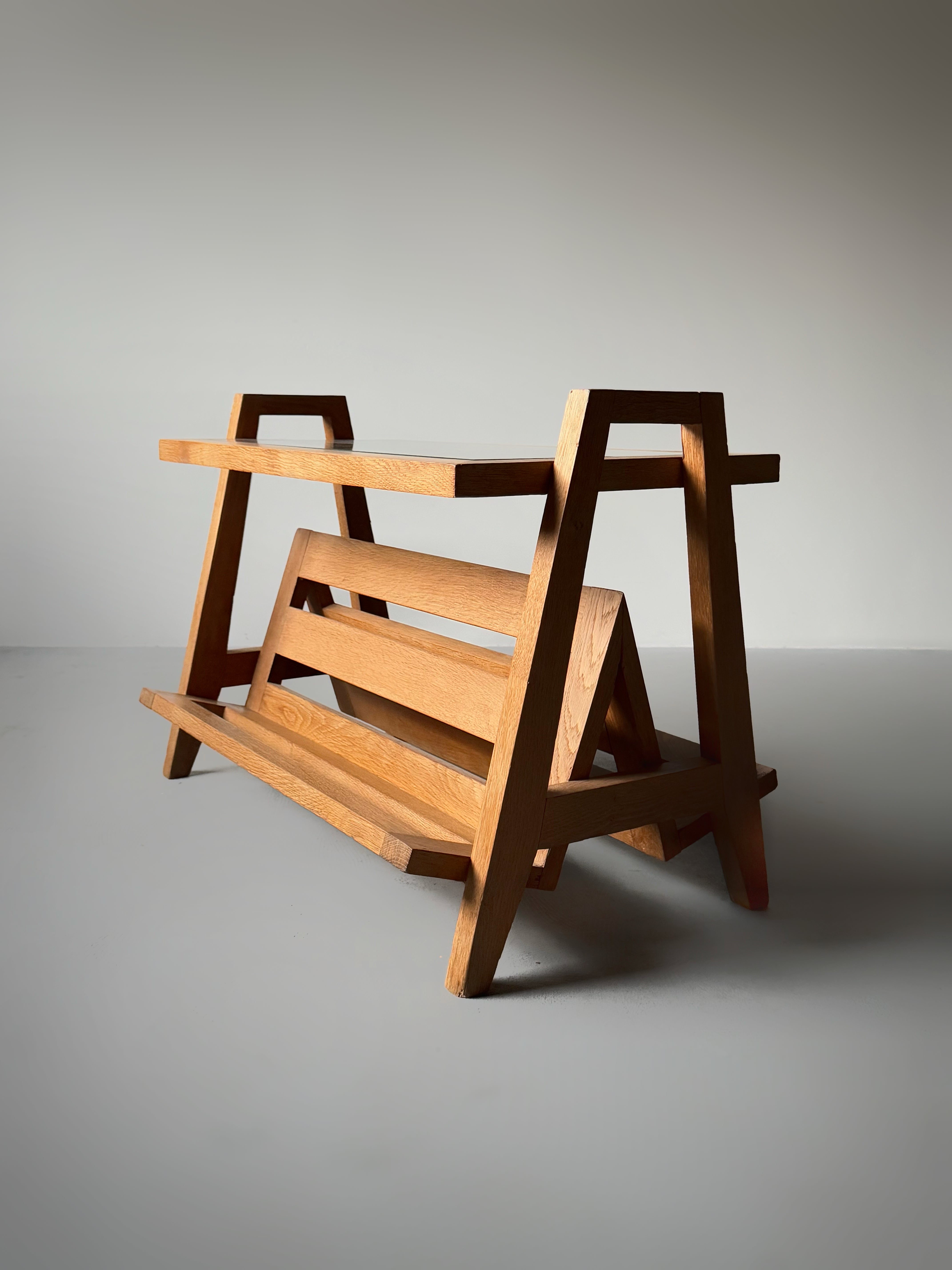 Side Table with Book Holder, France