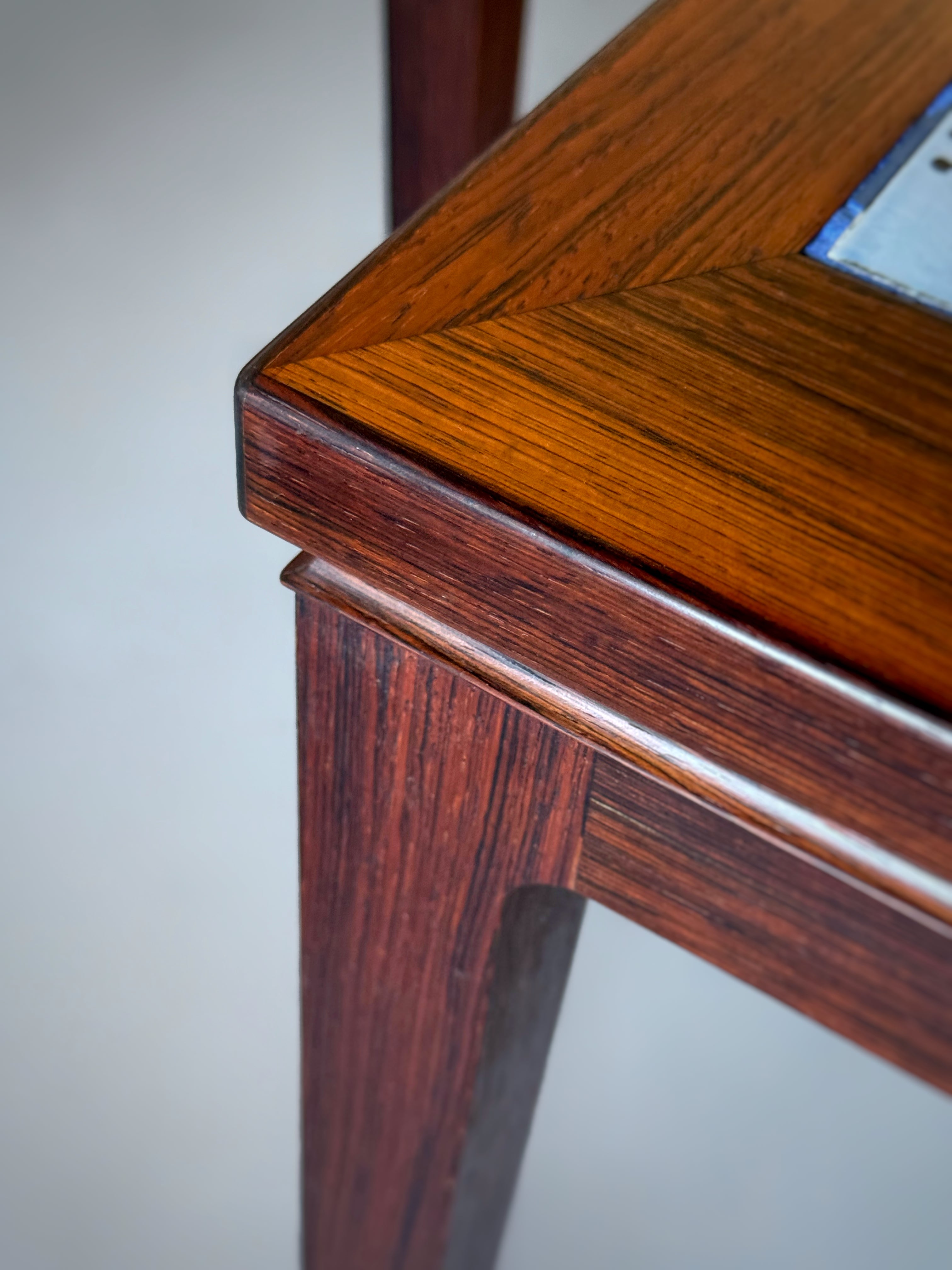 Danish Side Table with Tiles in rosewood