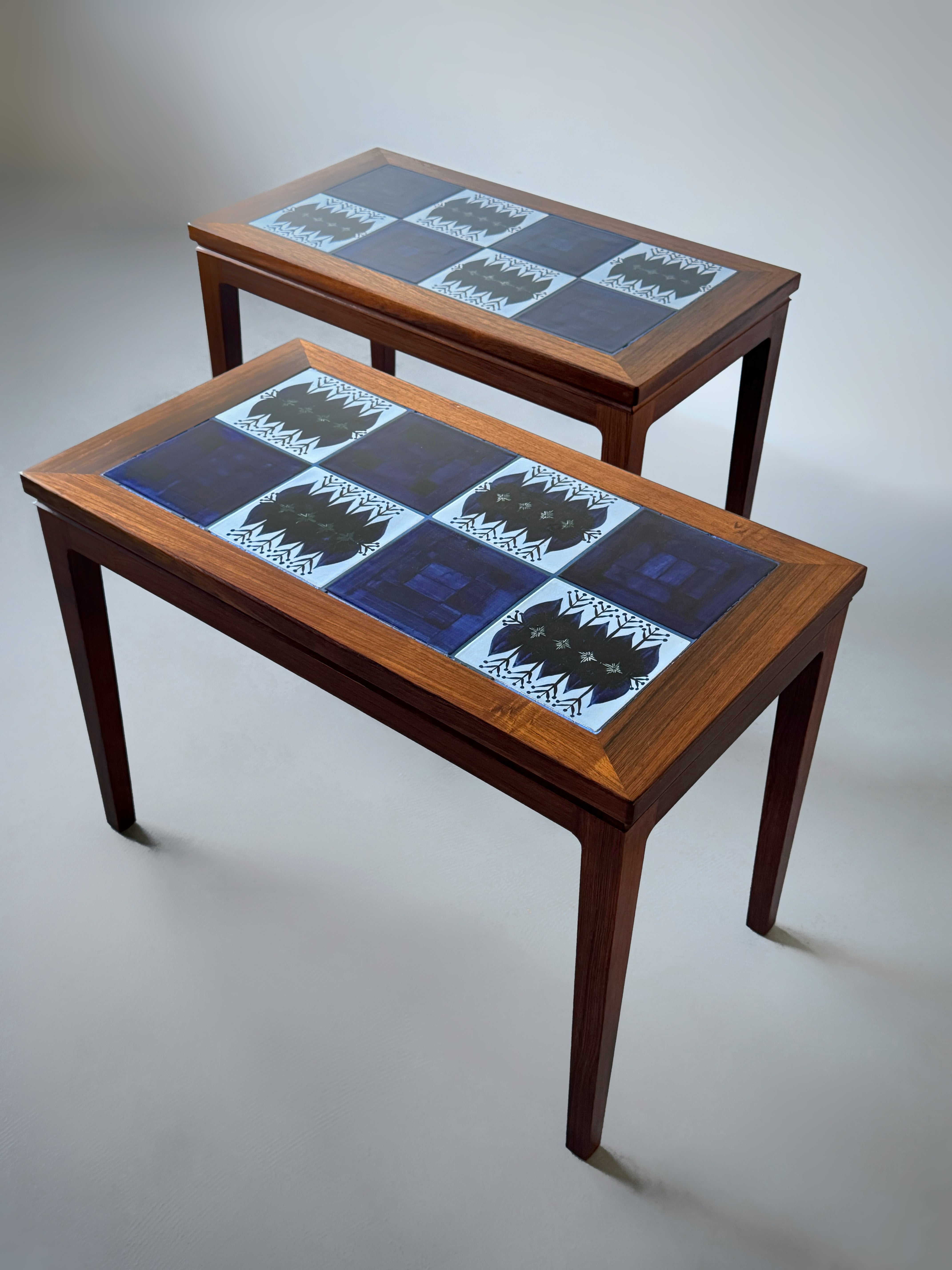Danish Side Table with Tiles in rosewood