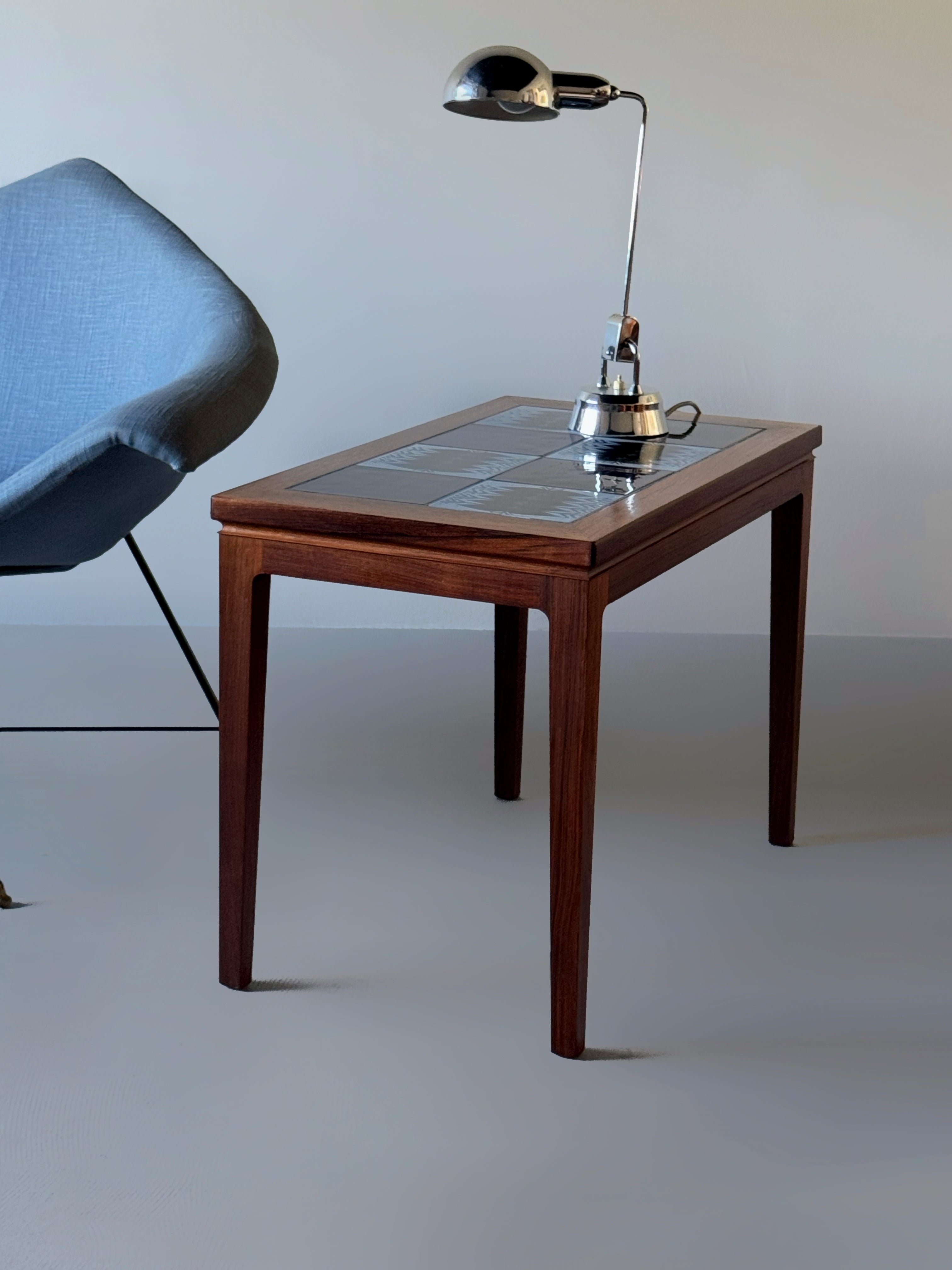 Danish Side Table with Tiles in rosewood