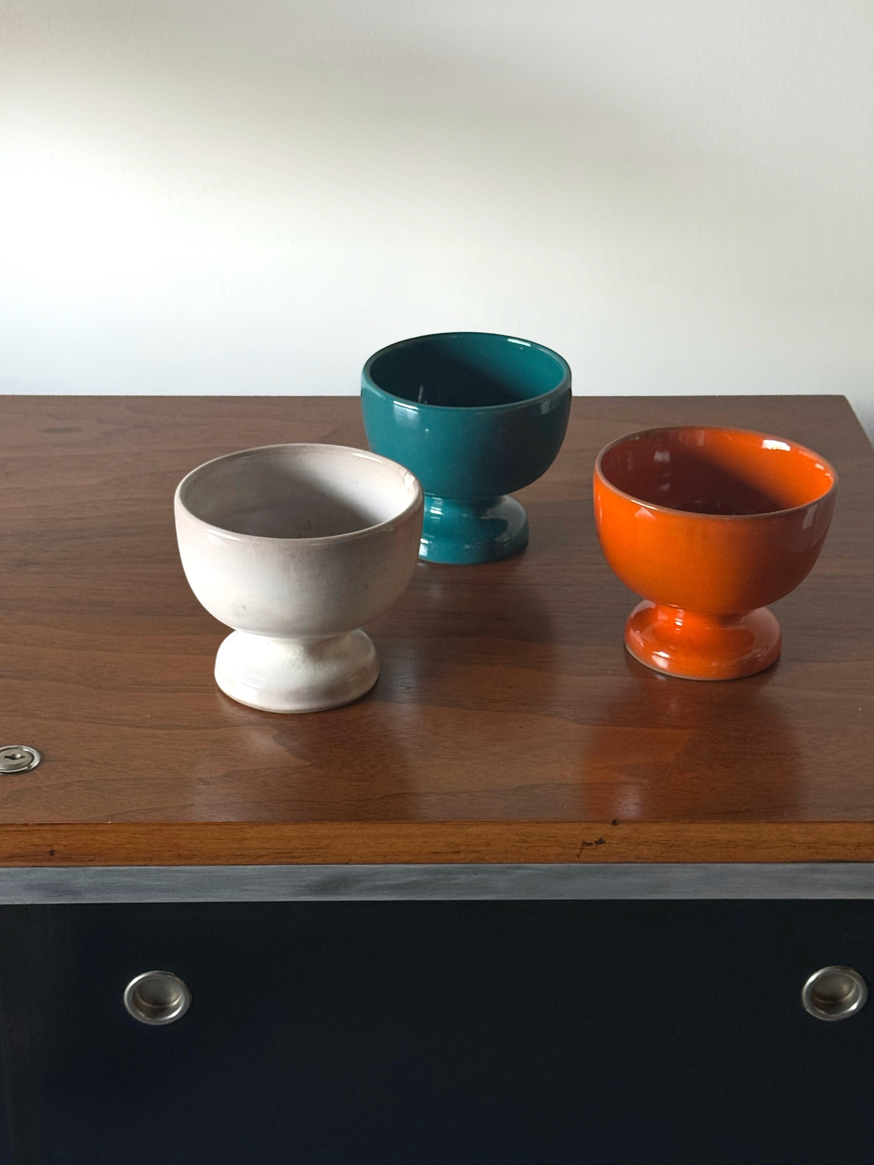 Set of Ceramic Stem Cups by Jacques Ruelland & Dani Ruelland, France 1960s