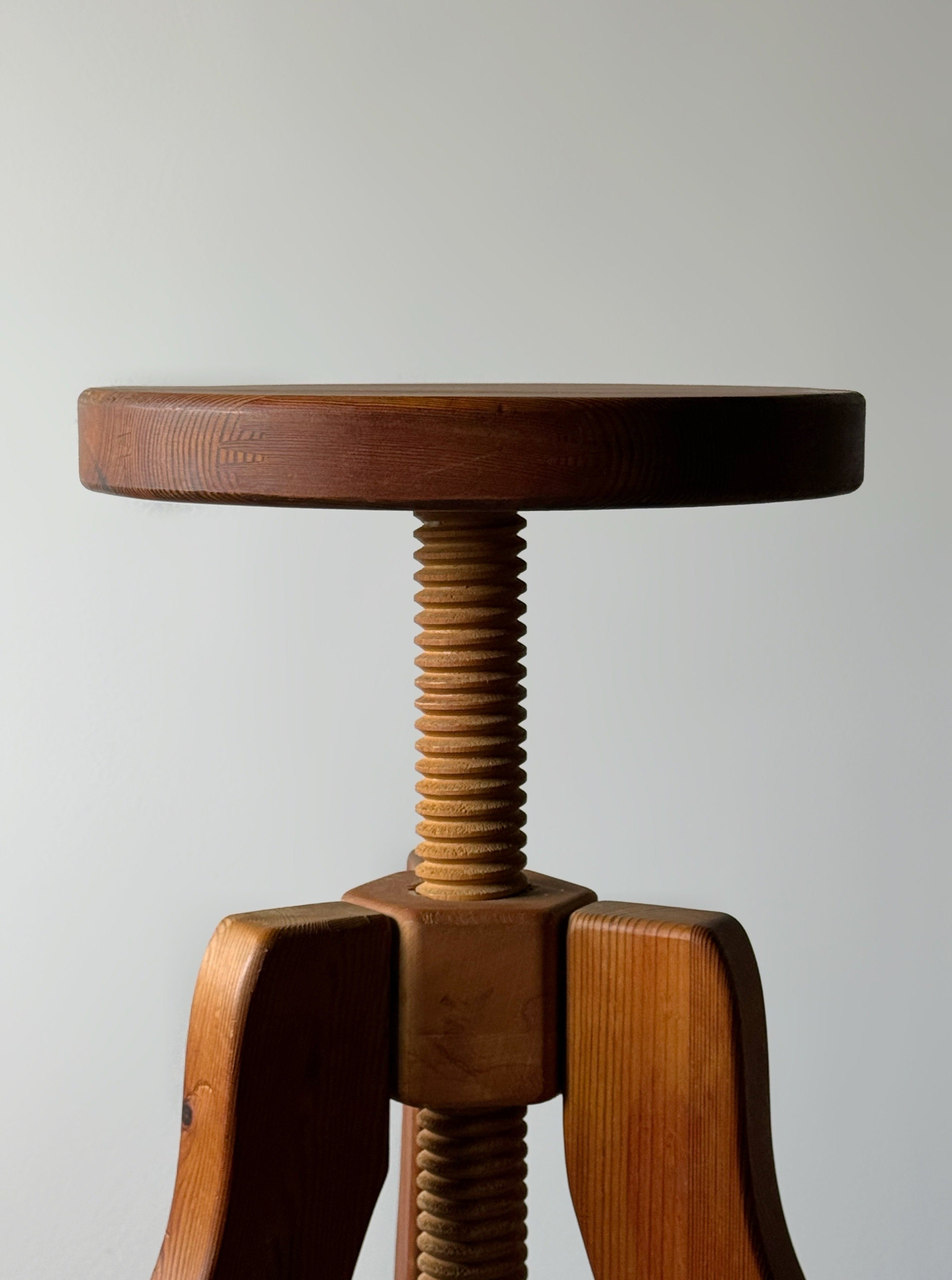Nordic Adjustable Pine Stool
