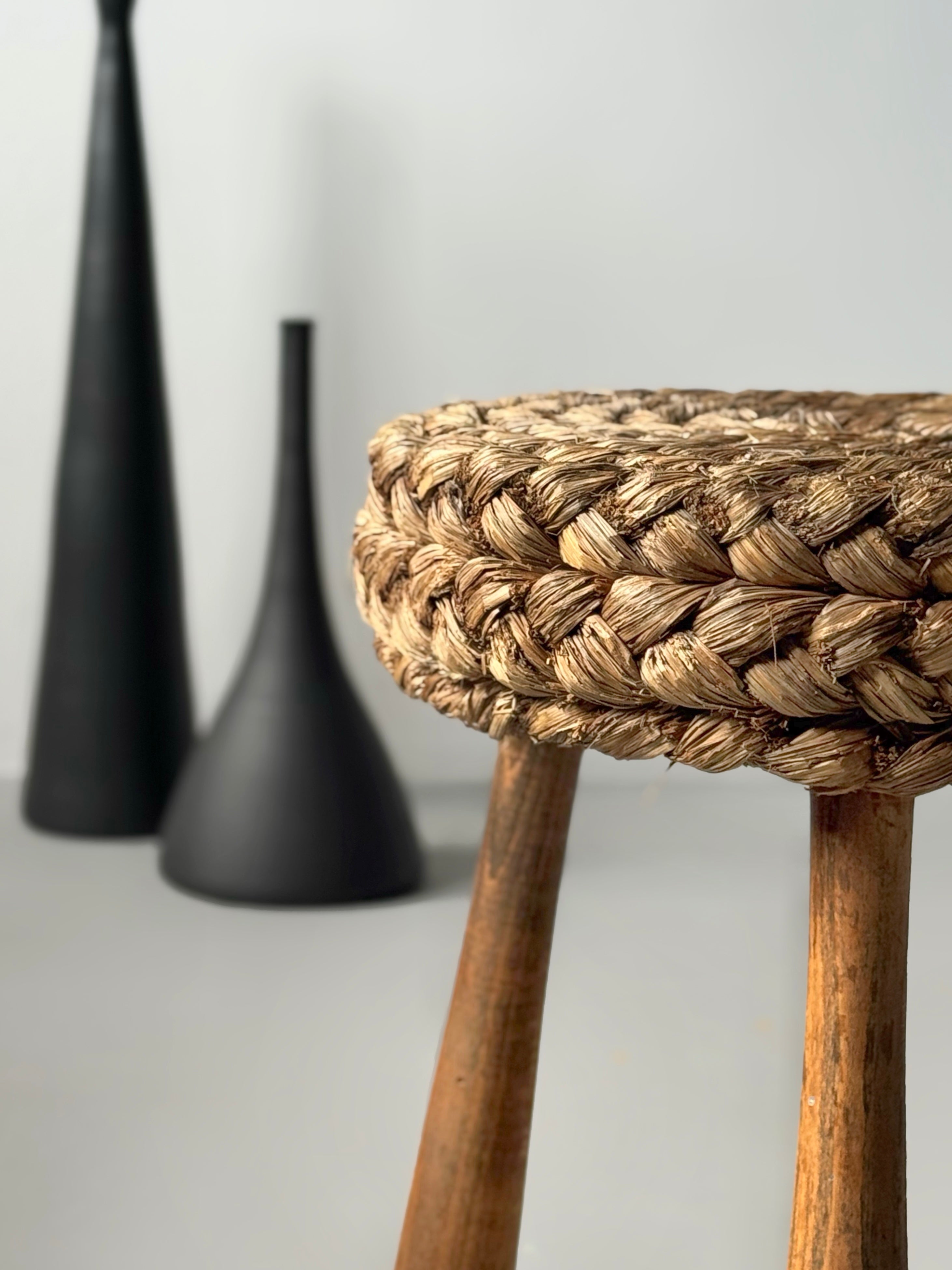 Stool designed by Adrien Audoux and Frida Minet, France 1950