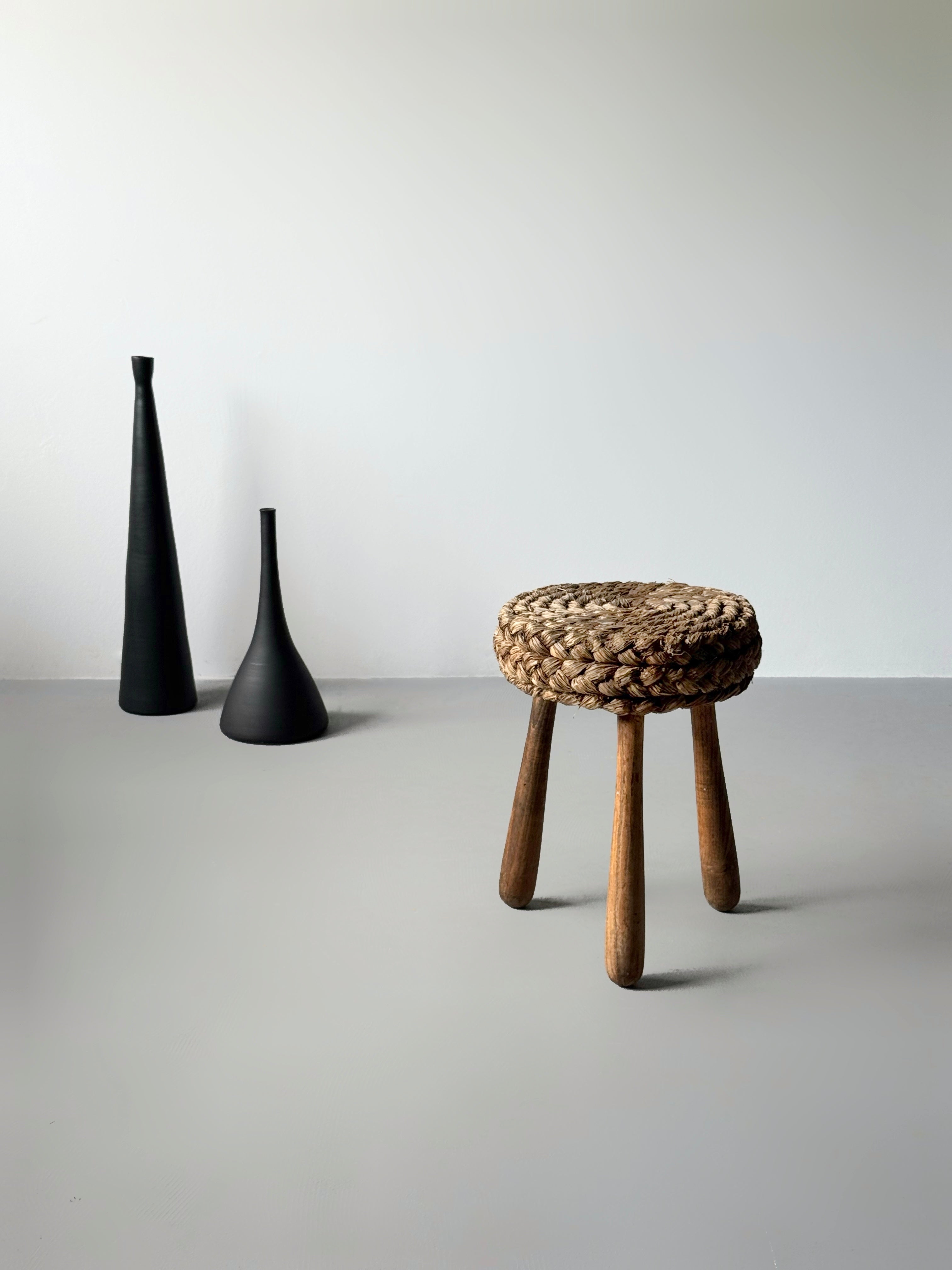 Stool designed by Adrien Audoux and Frida Minet, France 1950