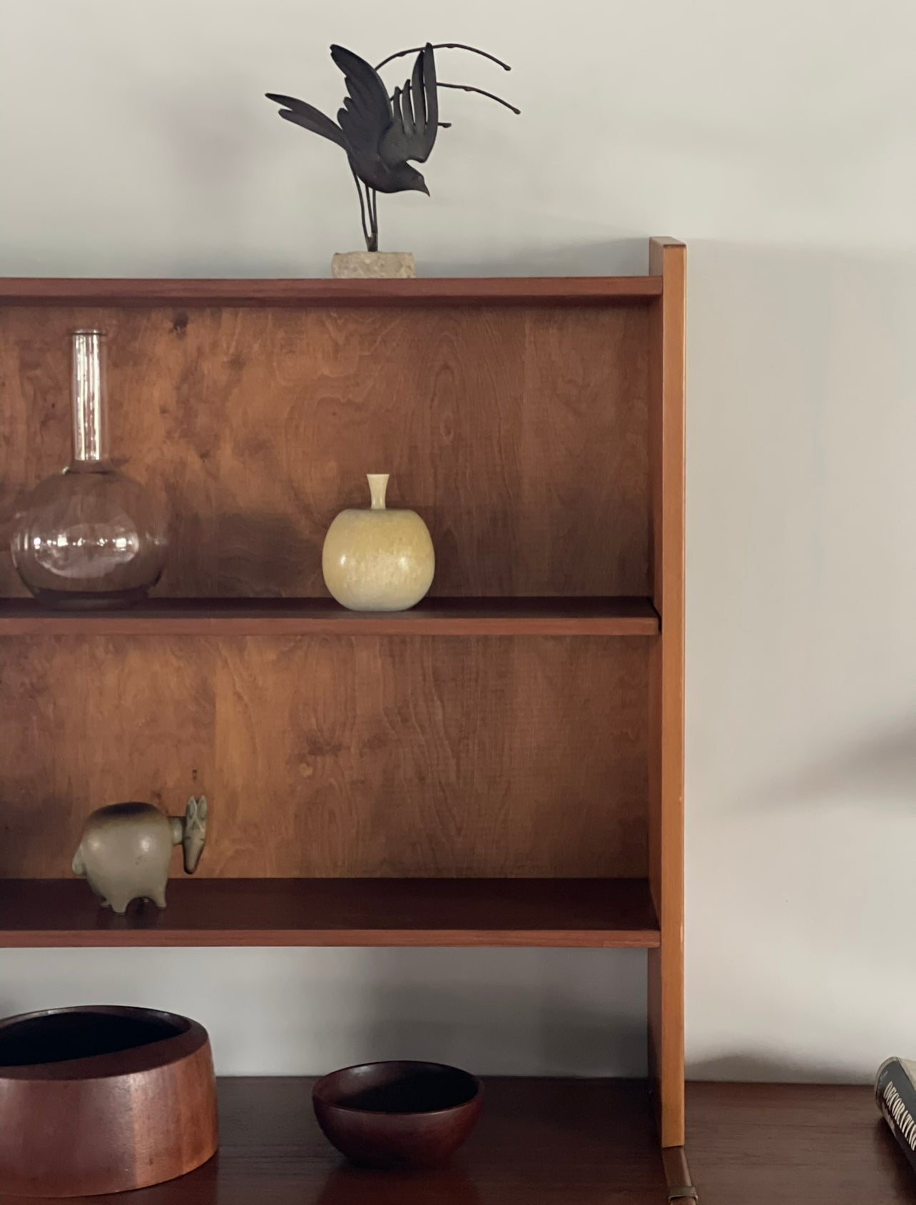 Swedish Bookcase system with desk in teak