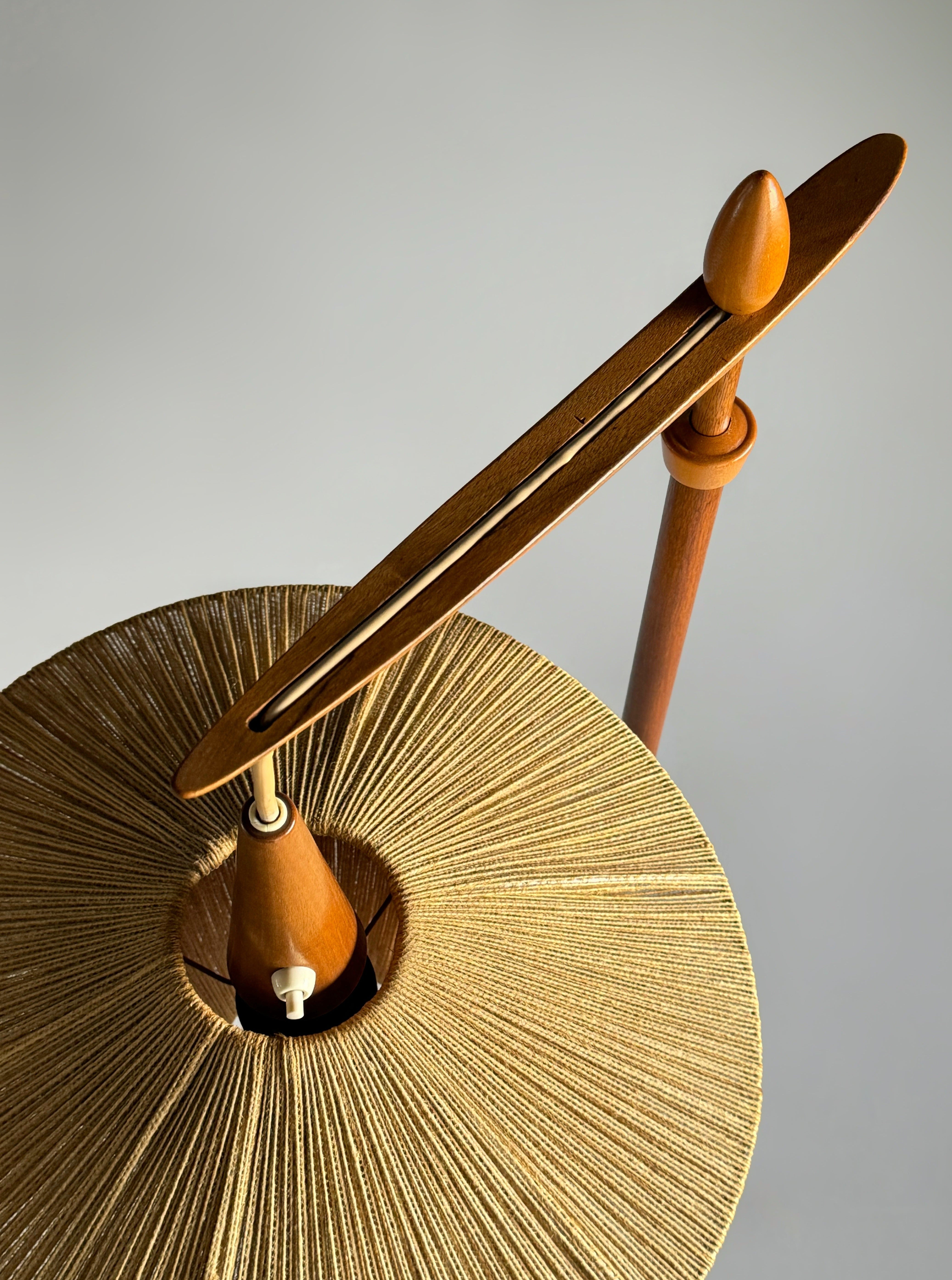 Floor lamp with cord shade manufactured by Temde Leuchten