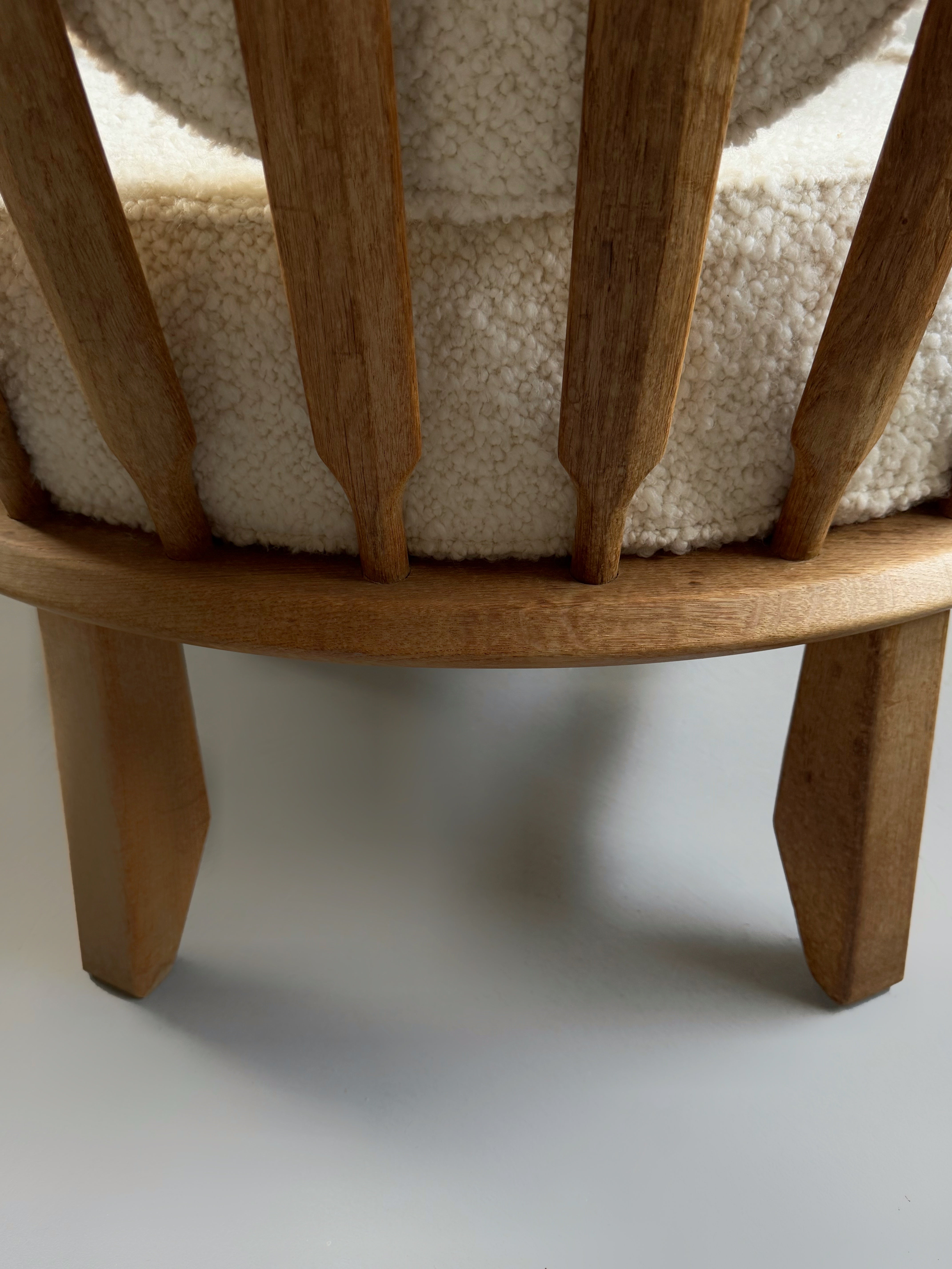 Armchair in oak by Guillerme et Chambron for Votre Maison, France 1960s