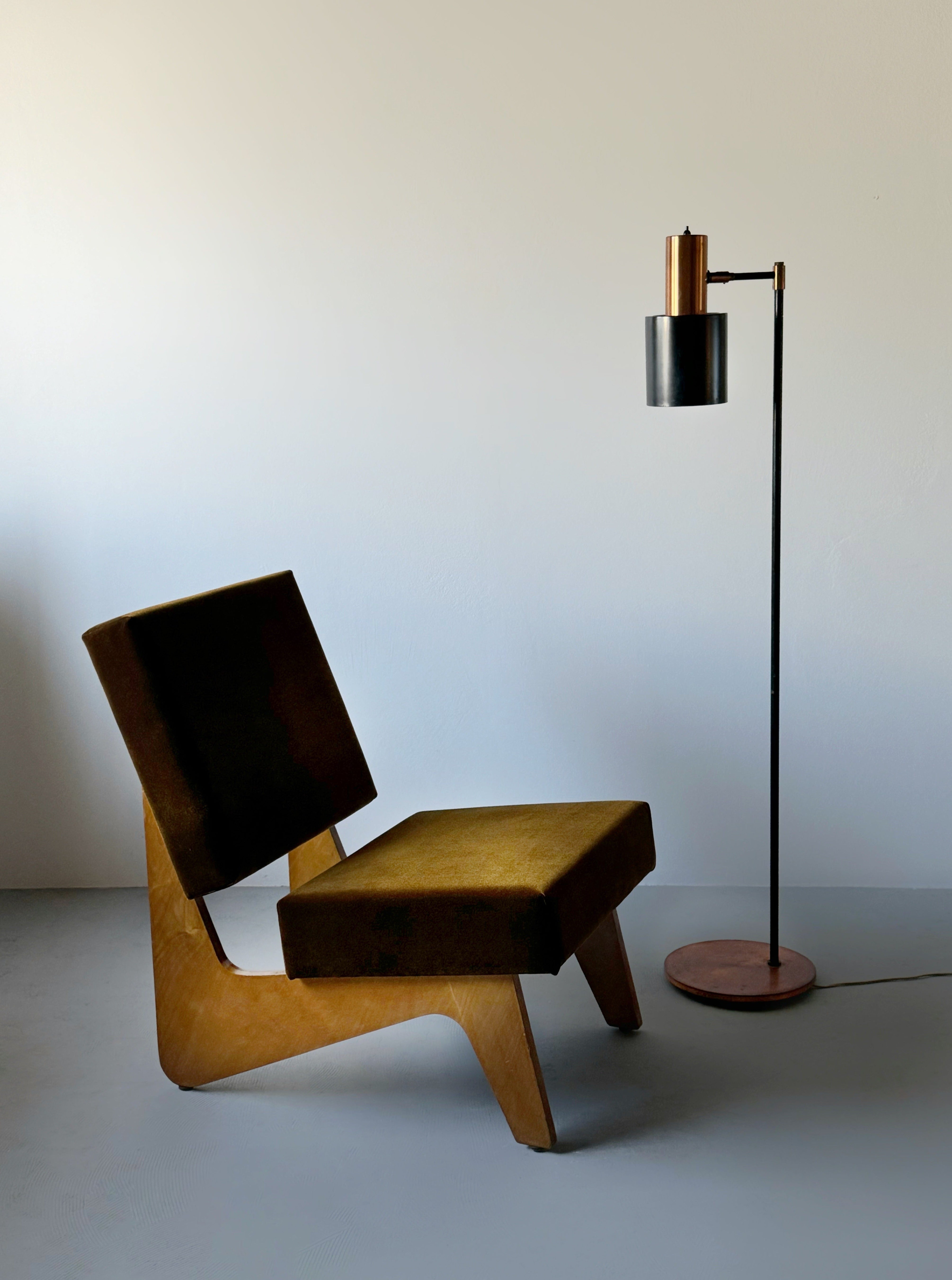Floor Lamp "Studio" designed by Jo Hammerborg for Fog & Mørup
