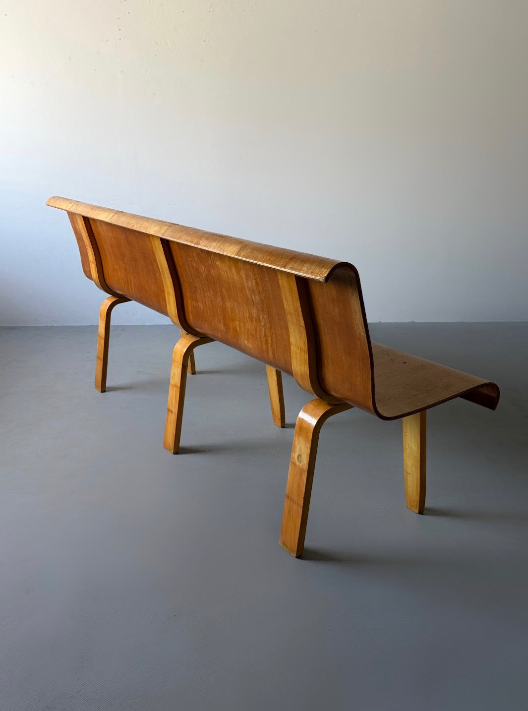 Rare Plywood Bench by Architect Mart Stam, 1940s