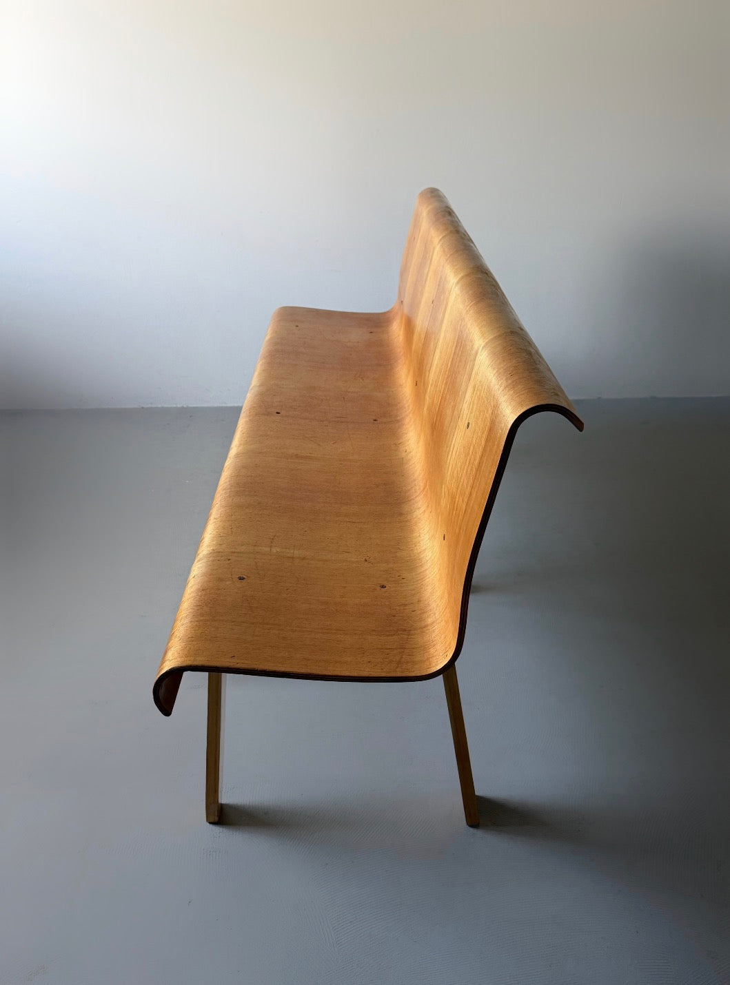 Rare Plywood Bench by Architect Mart Stam, 1940s