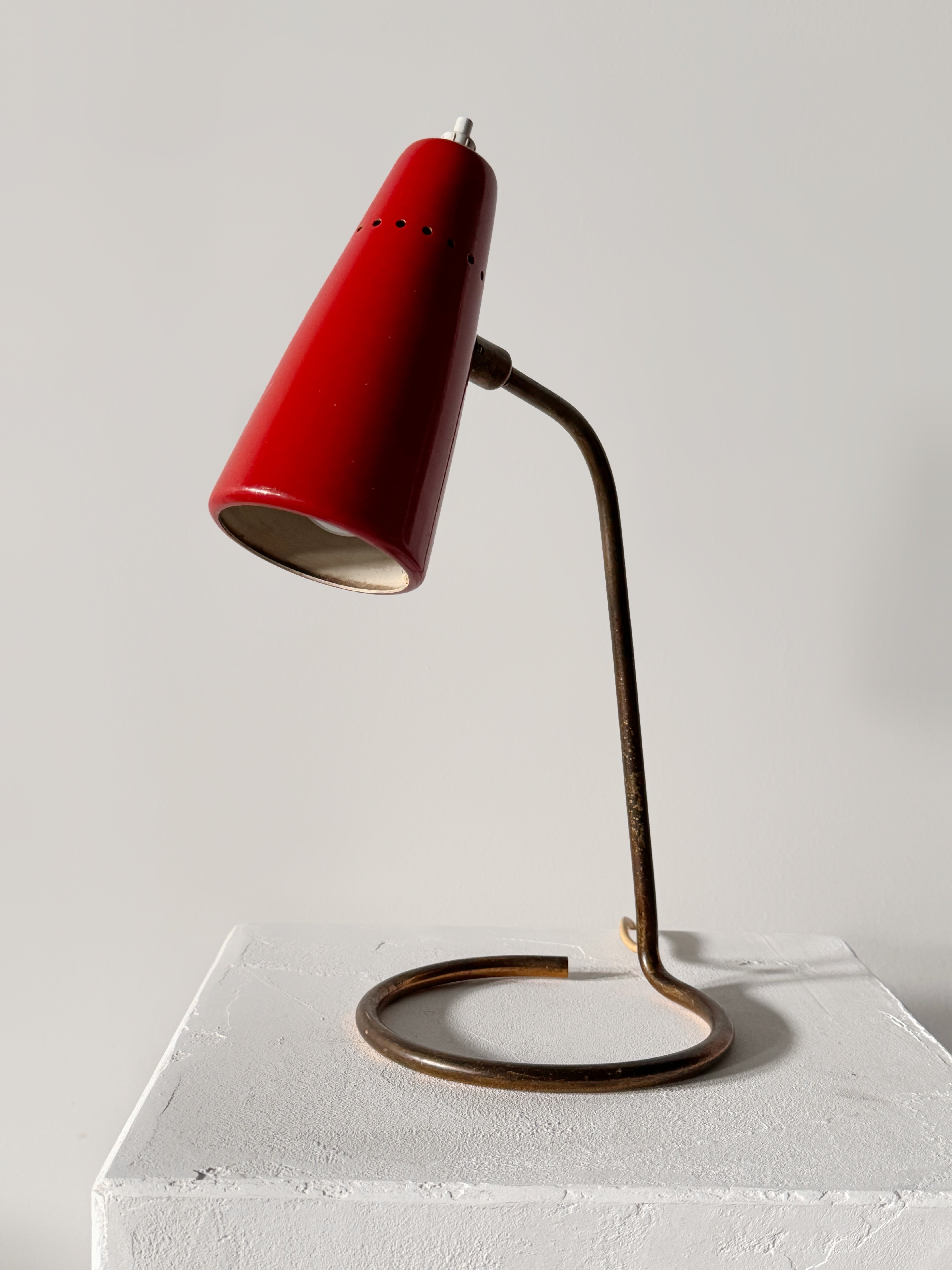 1950s Stilnovo Adjustable Metal Table Lamp