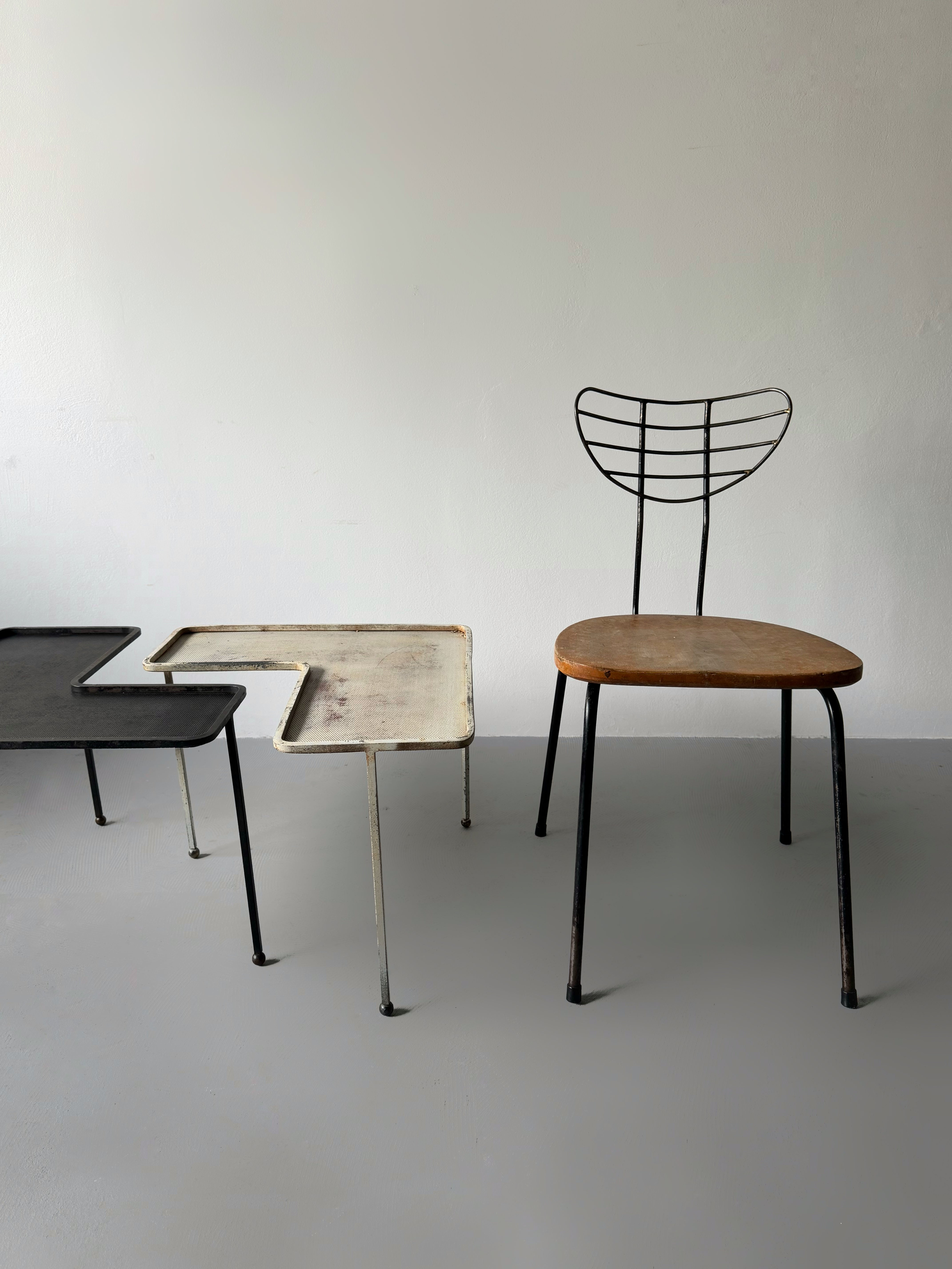 Table basse Domino Mathieu Matégot for Atelier Matégot, France 1953