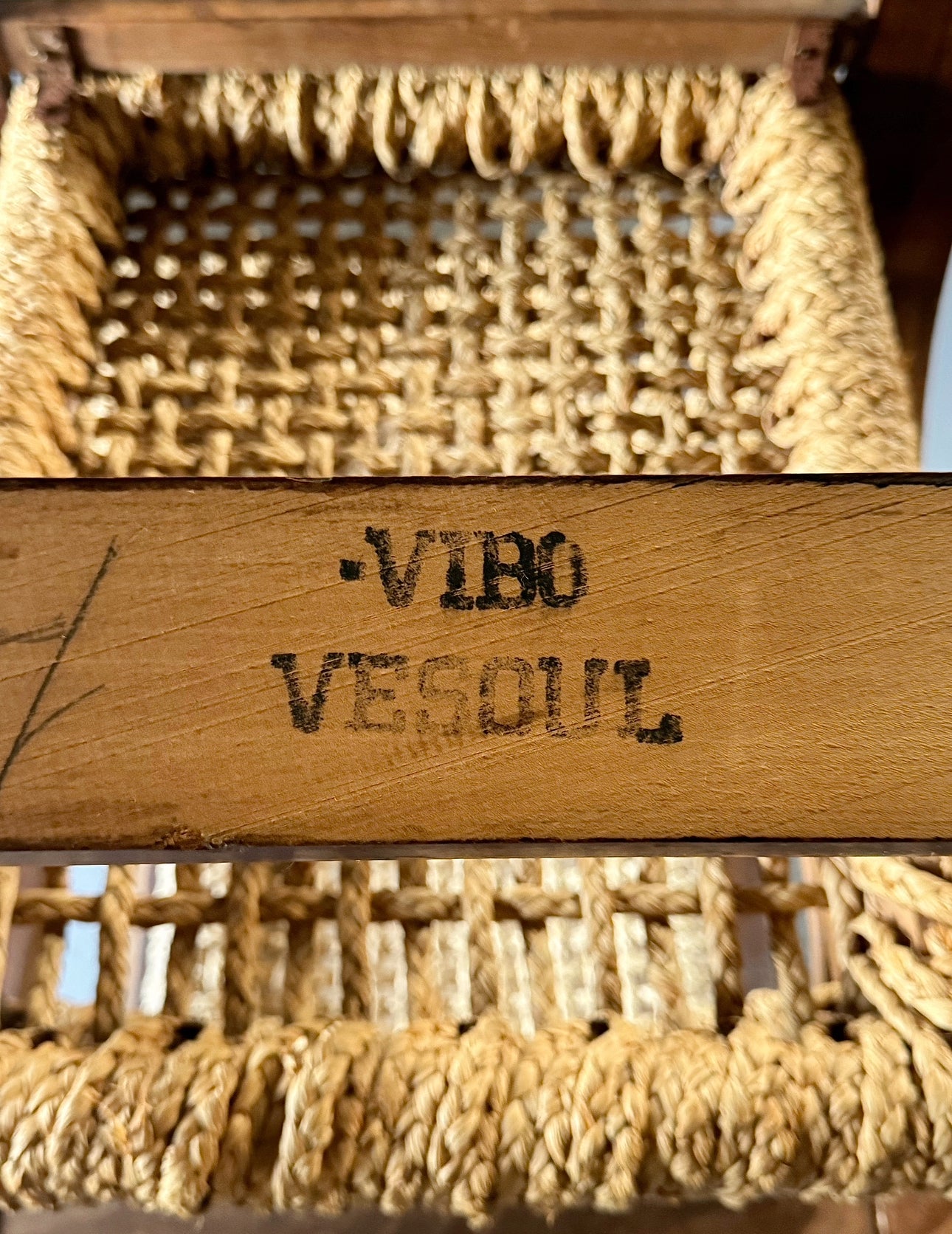 Rope Lounge Chair by Adrien Audoux & Frida Minet for Vibo Vesoul, France, 1940s