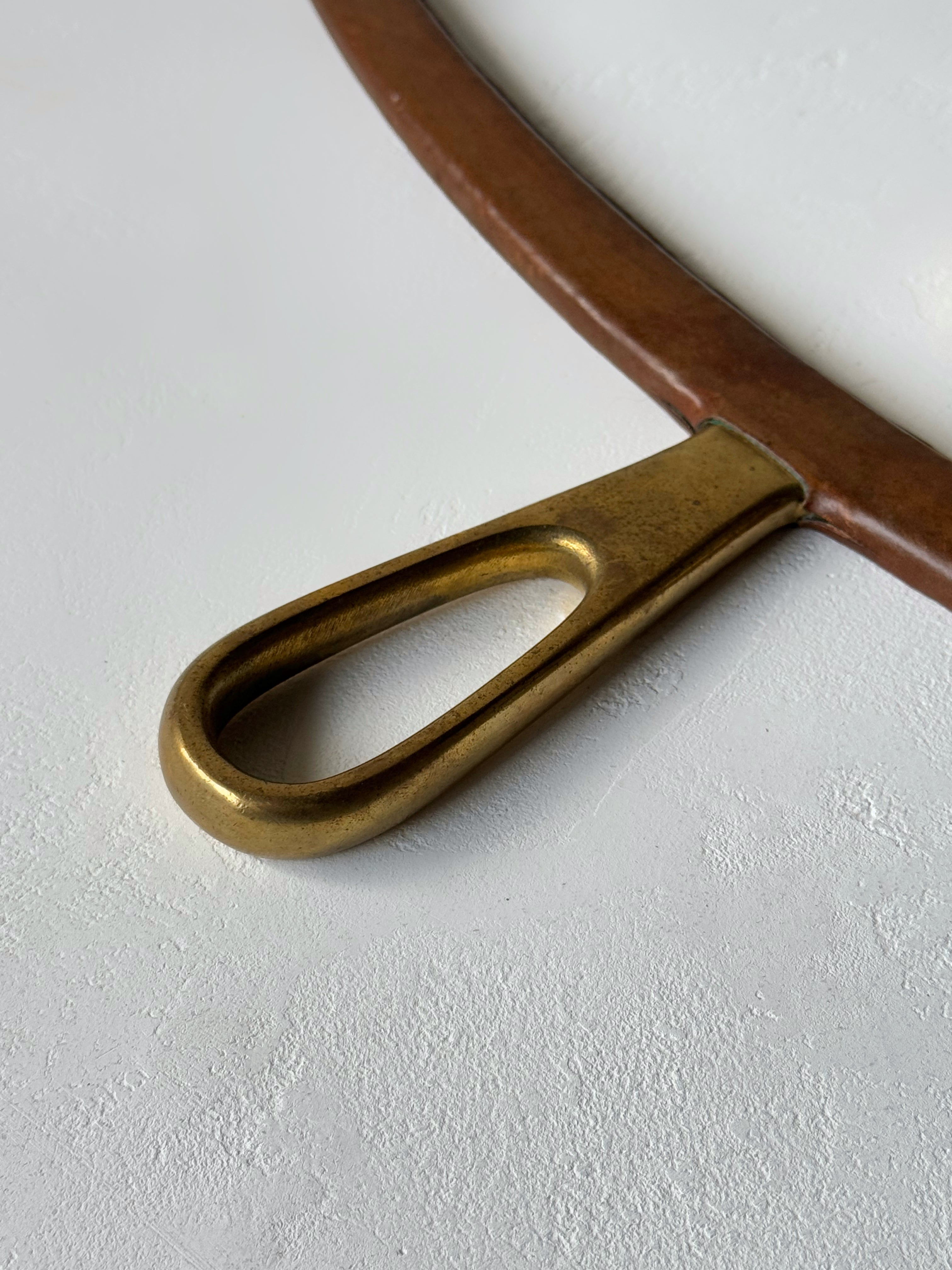 Brass and Leather Cloth Hangers by Carl Auböck