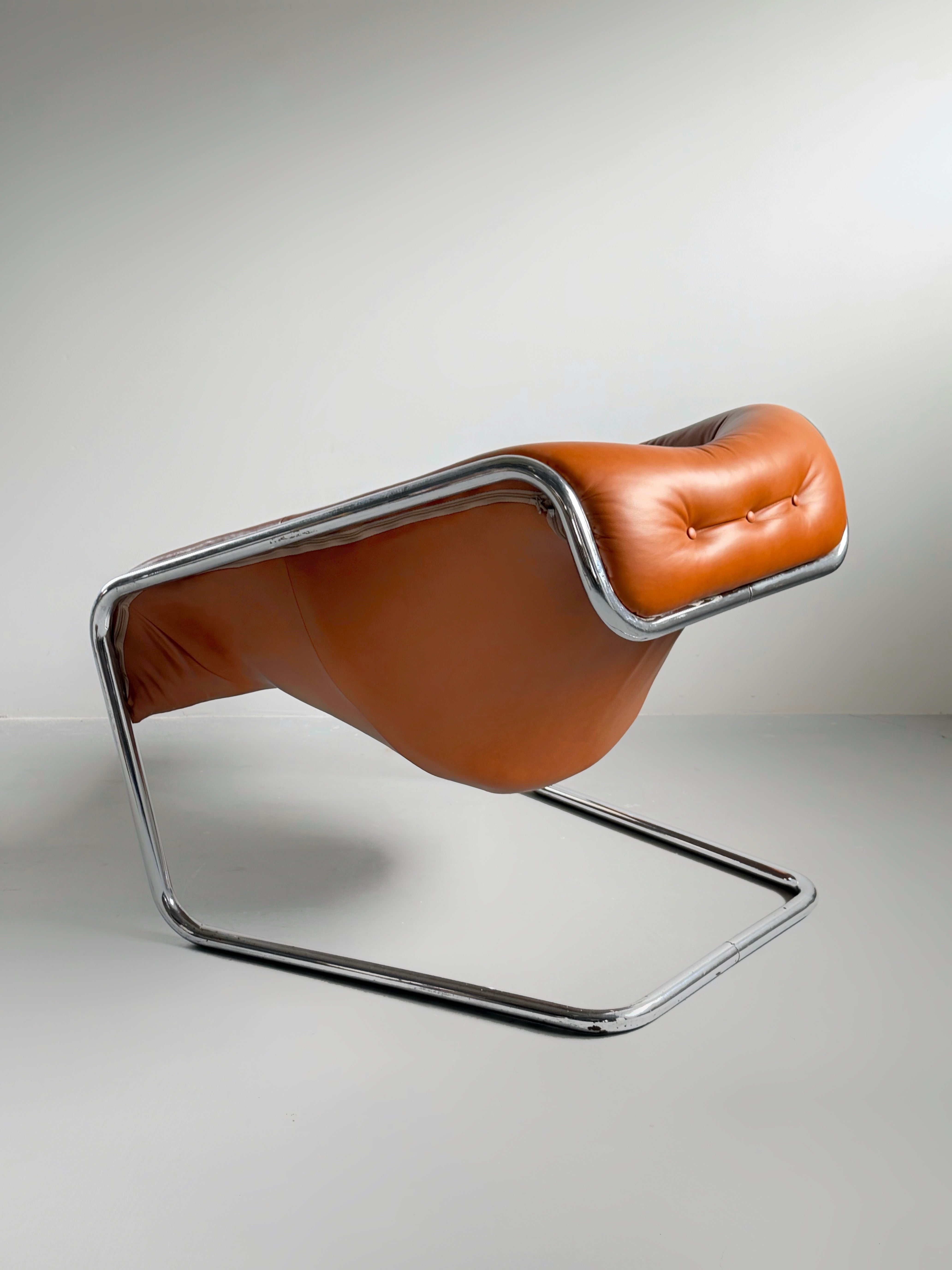 'Boxer' Lounge Chair by Kwok Hoi Chan for Steiner, France 1971