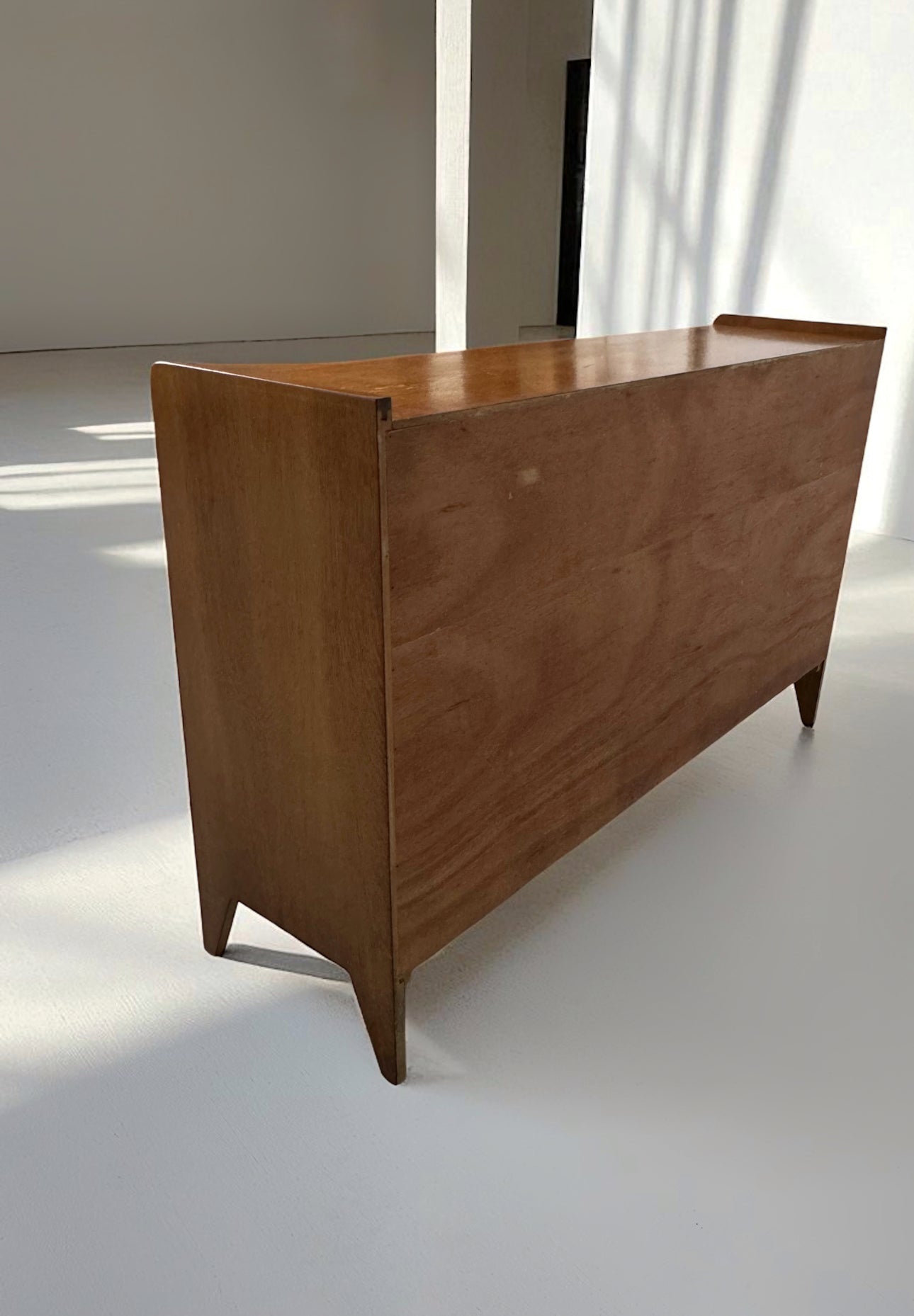 French Oak Cabinet Seagrass Doors 1950s