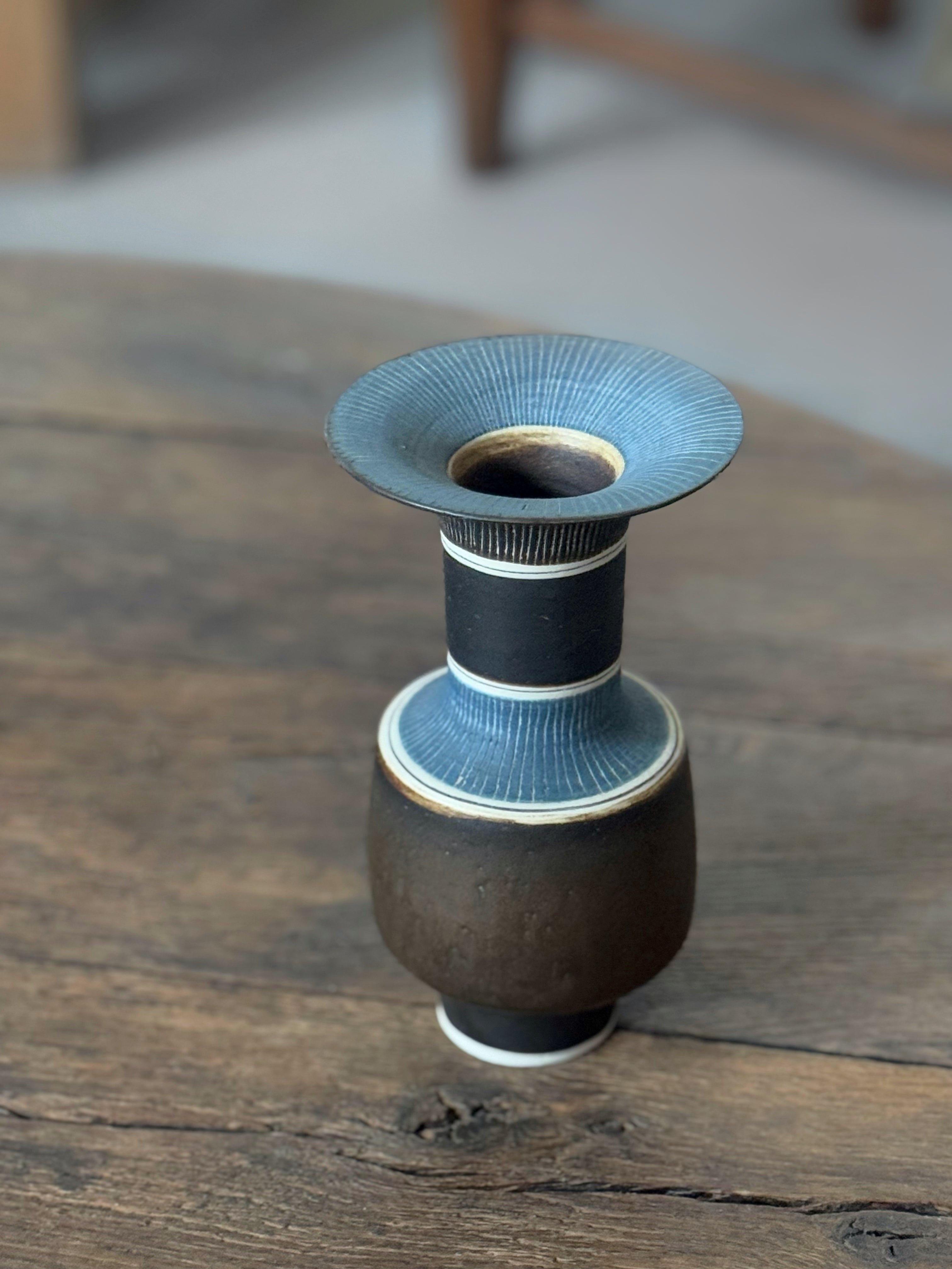Vase with Flaring Rim by Lucie Rie