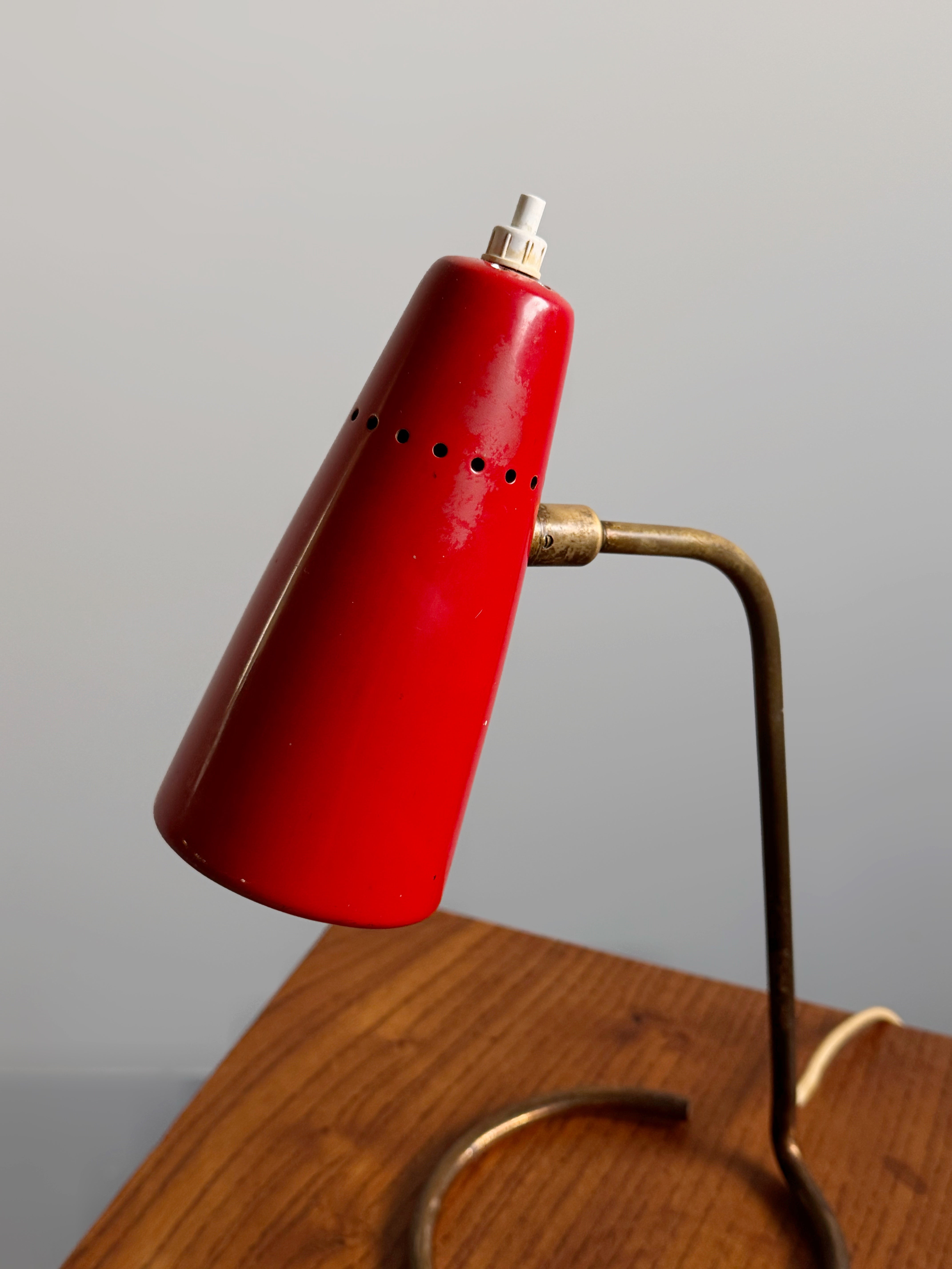 1950s Stilnovo Adjustable Metal Table Lamp