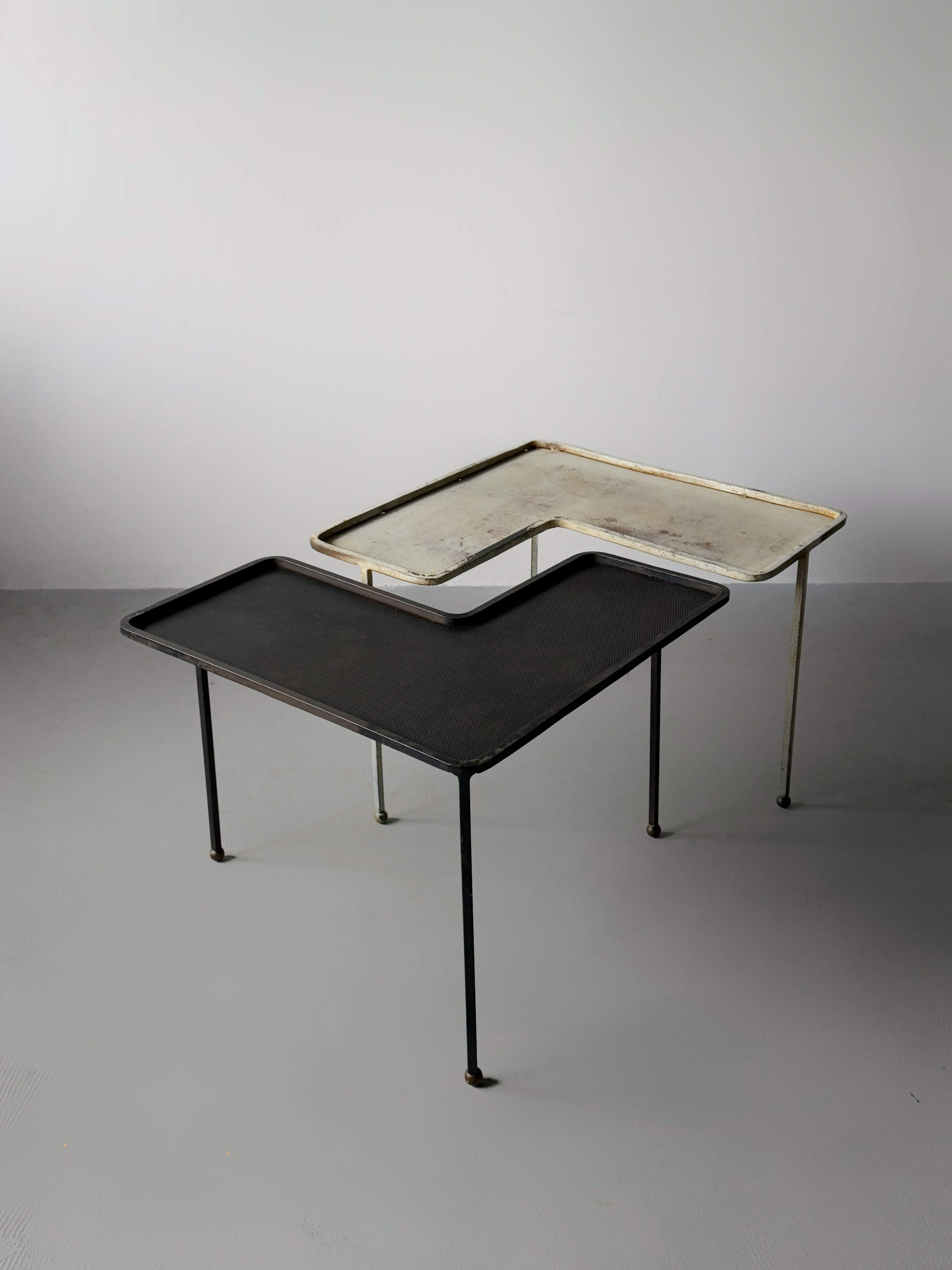 Table basse Domino Mathieu Matégot for Atelier Matégot, France 1953