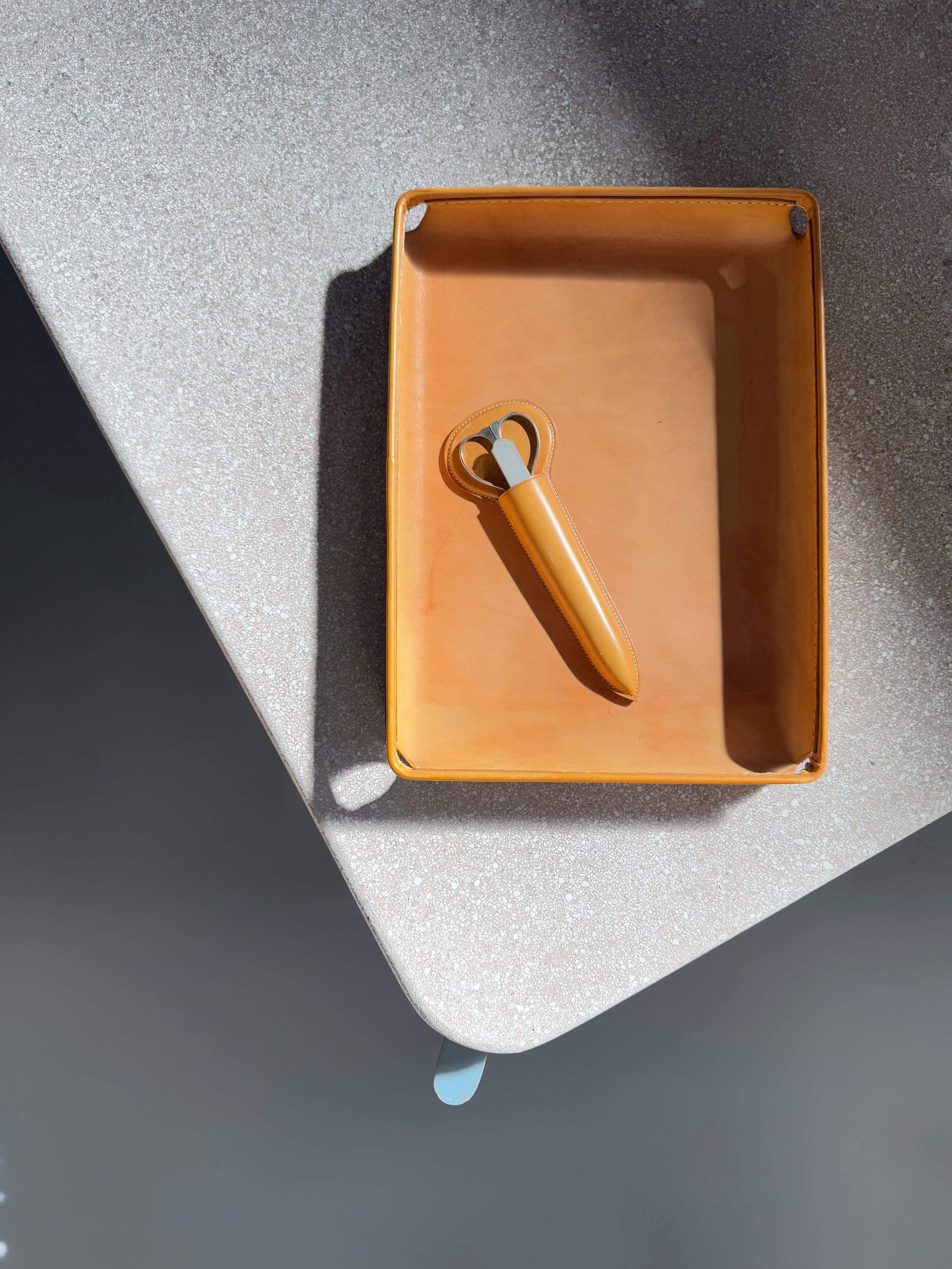 Leather tray Designed by Carl Auböck