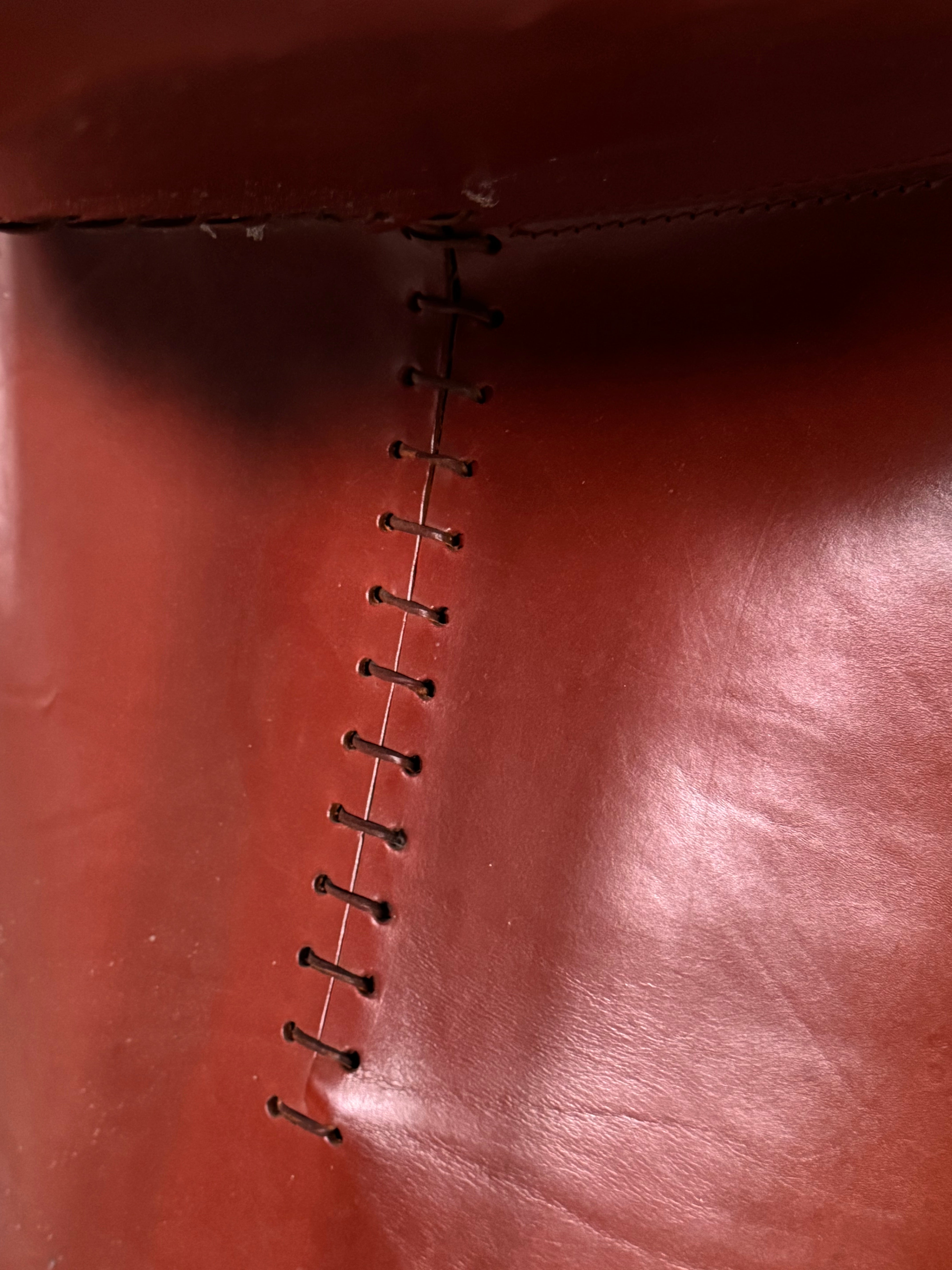 "Ed Archer" Leather and Polished Aluminum Chair by Philippe Starck for Driade
