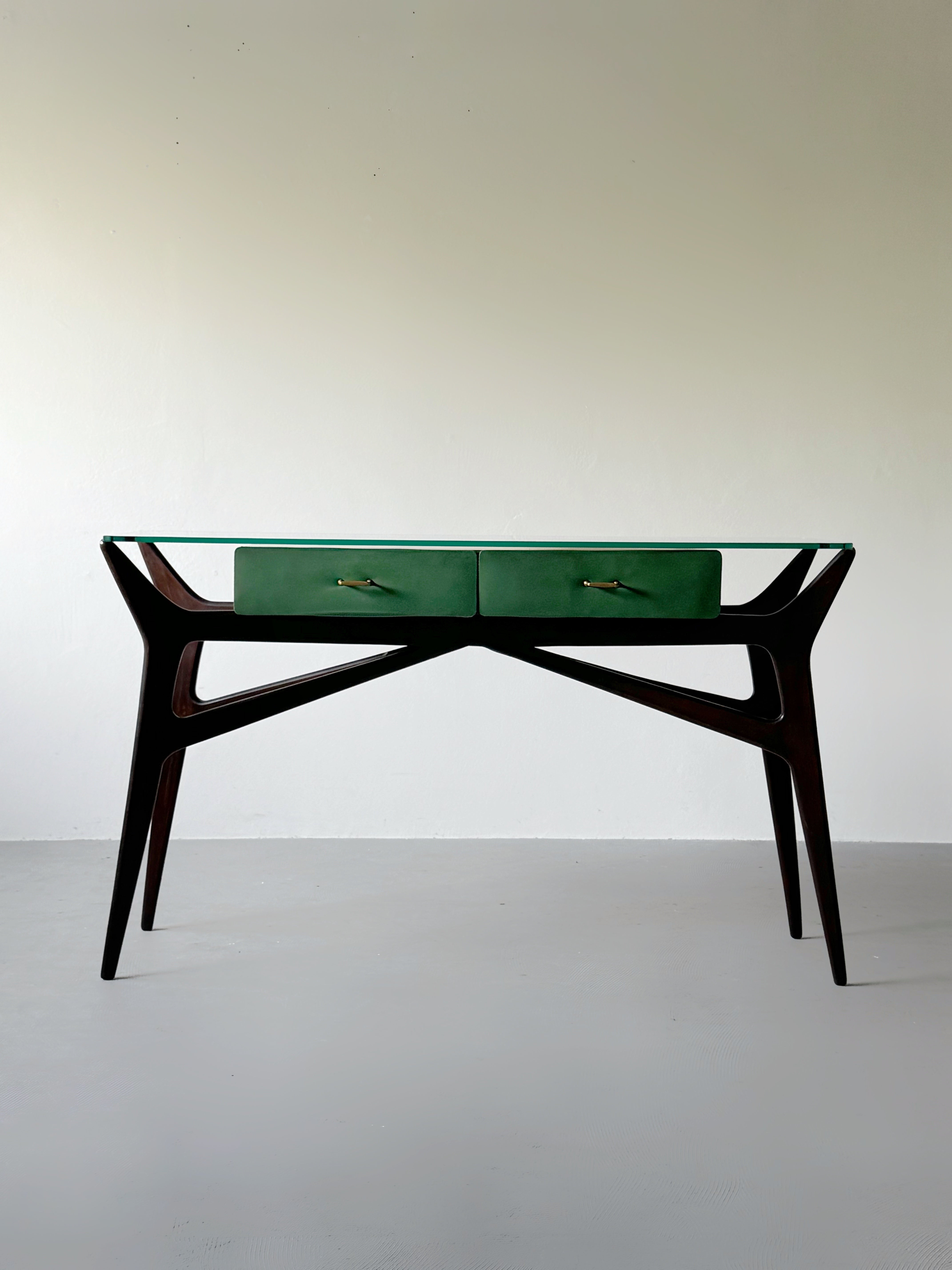 Console Table with 2 Drawers by Ico Parisi, Italy 1950s