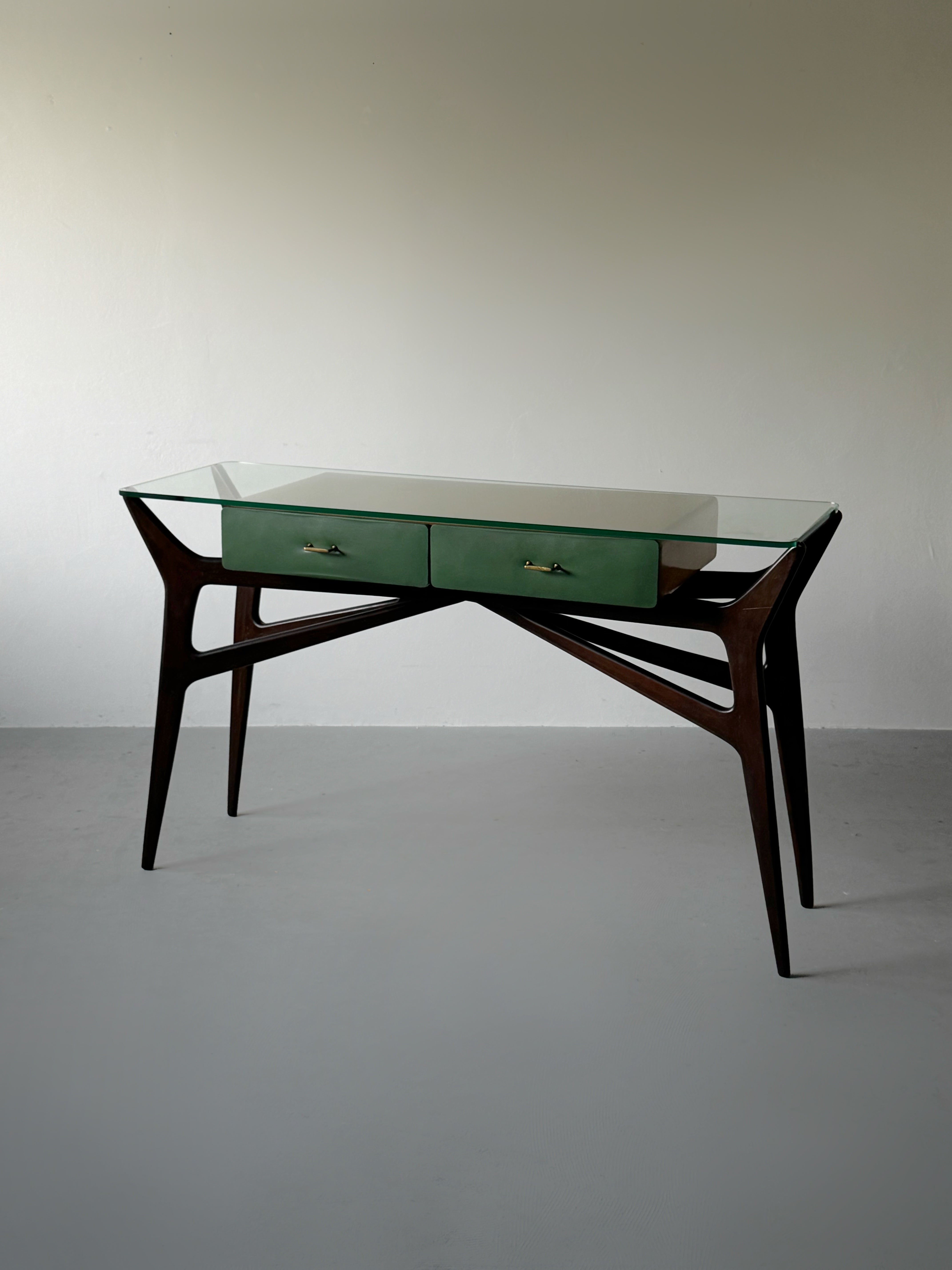 Console Table with 2 Drawers by Ico Parisi, Italy 1950s