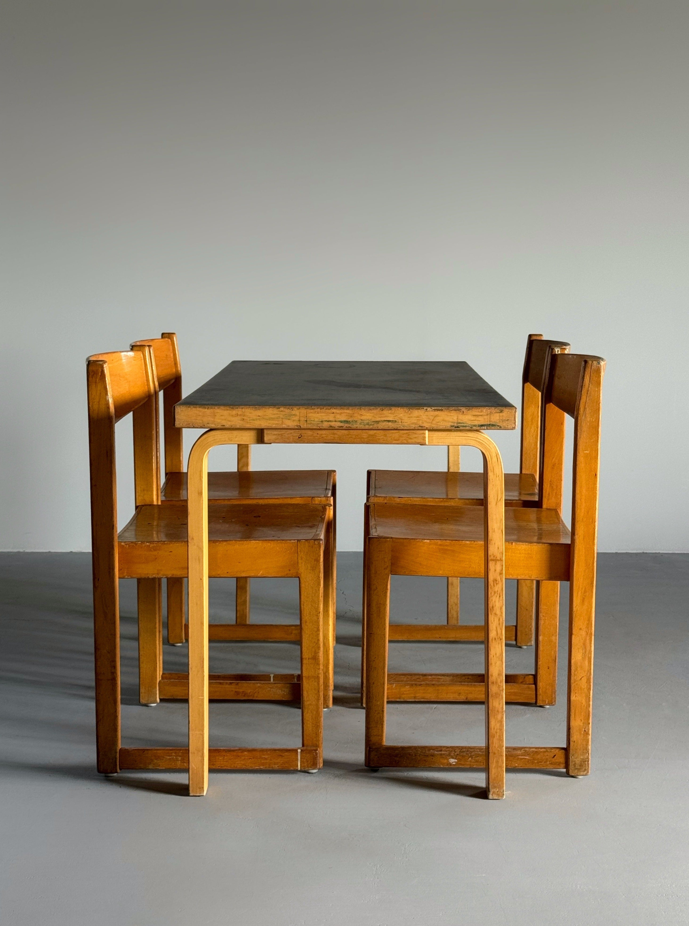 Set of 4 Stackable Chairs by Carl Ewert Ekström