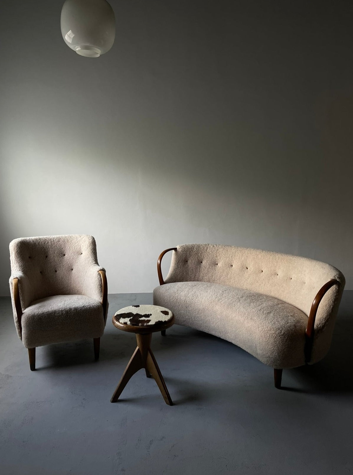 Model No. 96 banana shaped sofa by N.A. Jørgensen