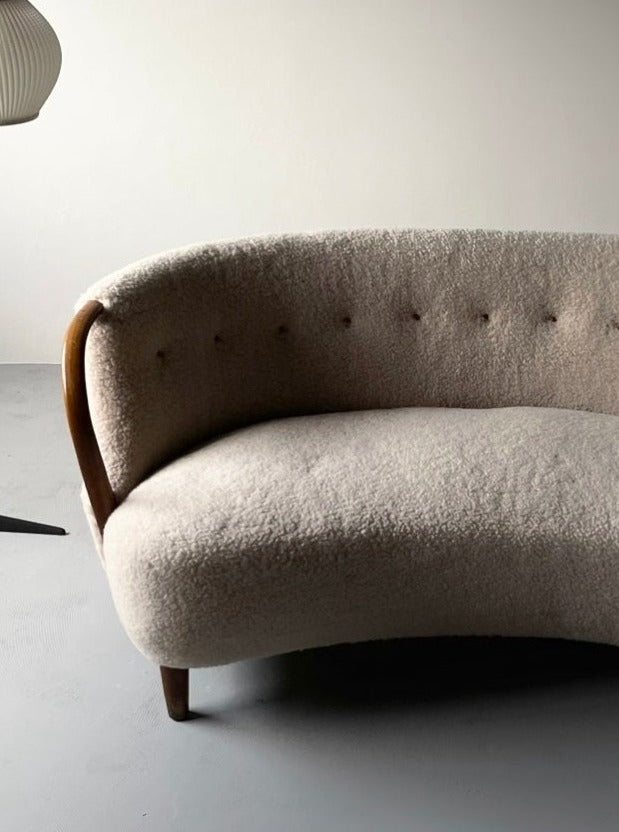 Model No. 96 banana shaped sofa by N.A. Jørgensen