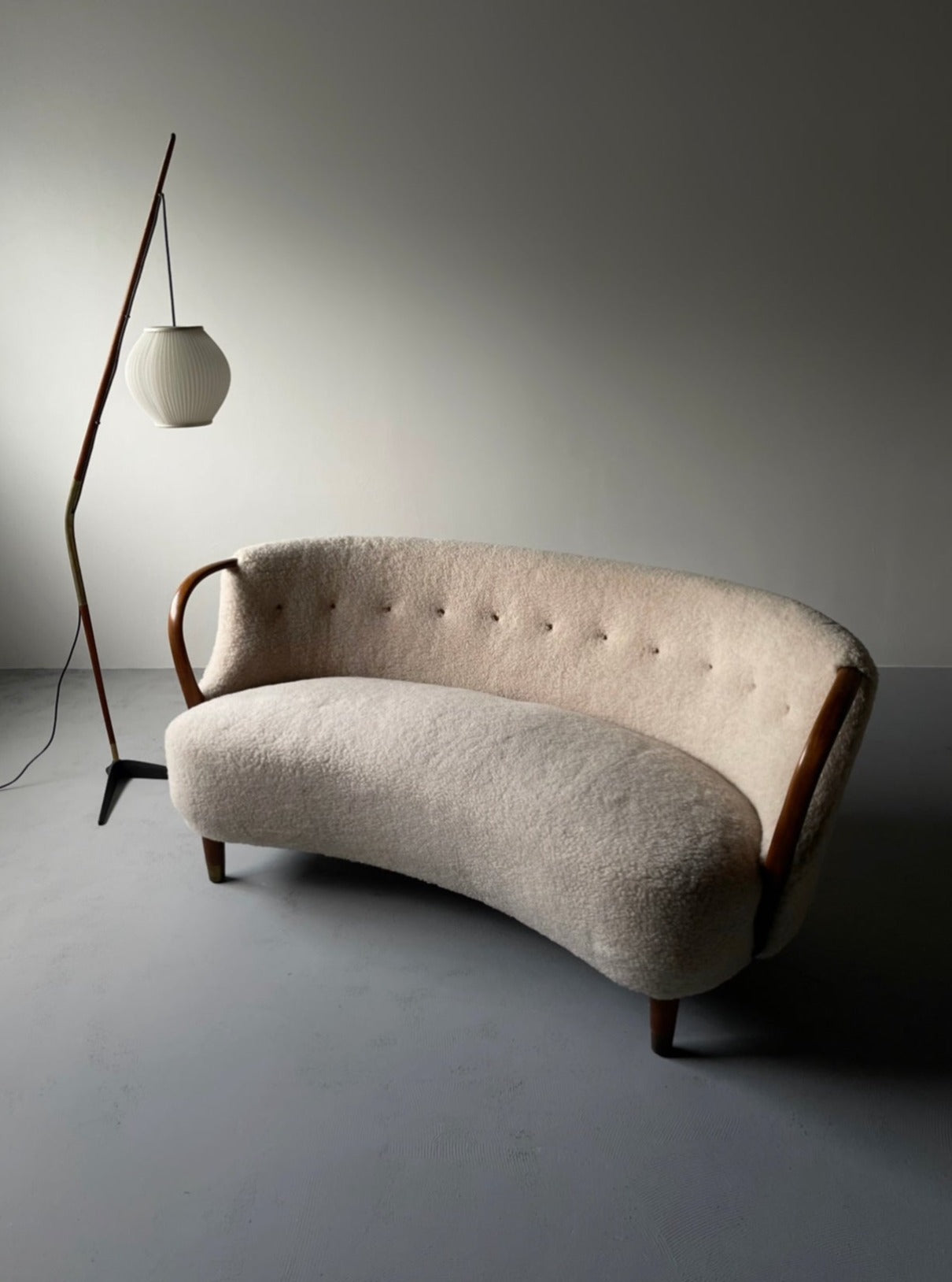 Model No. 96 banana shaped sofa by N.A. Jørgensen