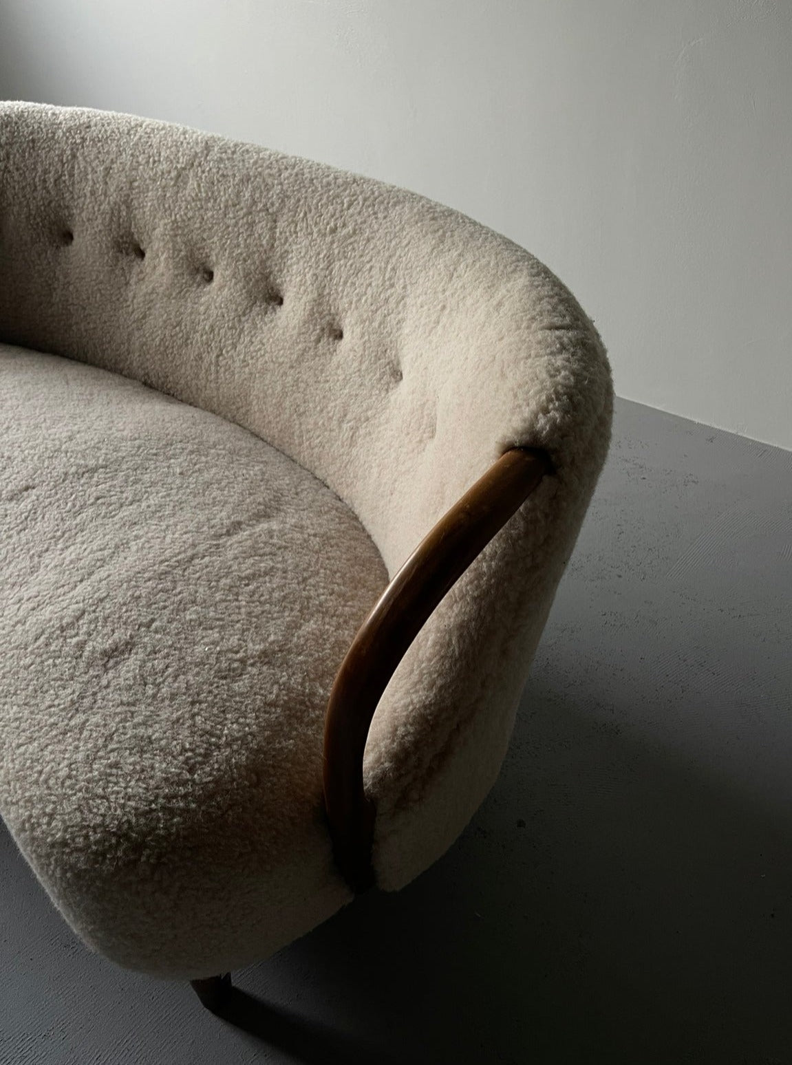 Model No. 96 banana shaped sofa by N.A. Jørgensen