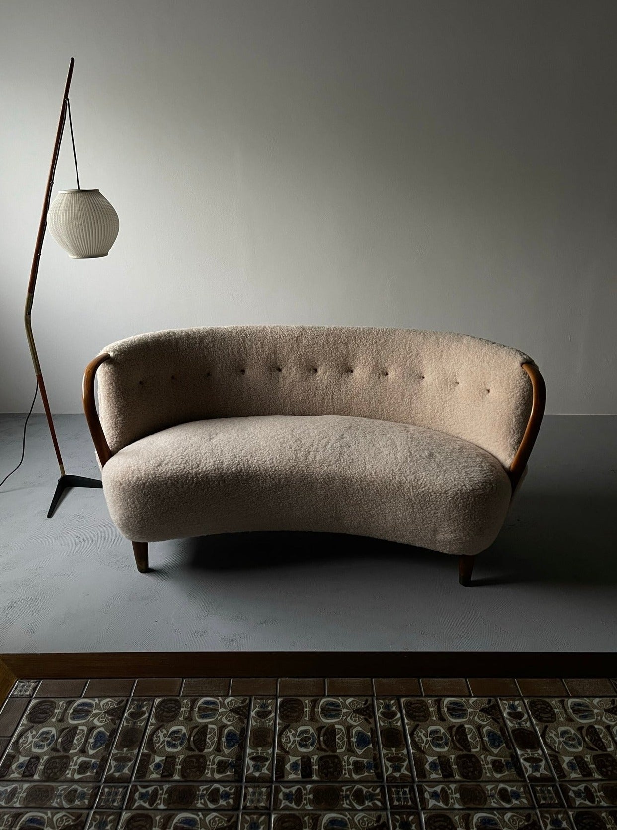 Model No. 96 banana shaped sofa by N.A. Jørgensen