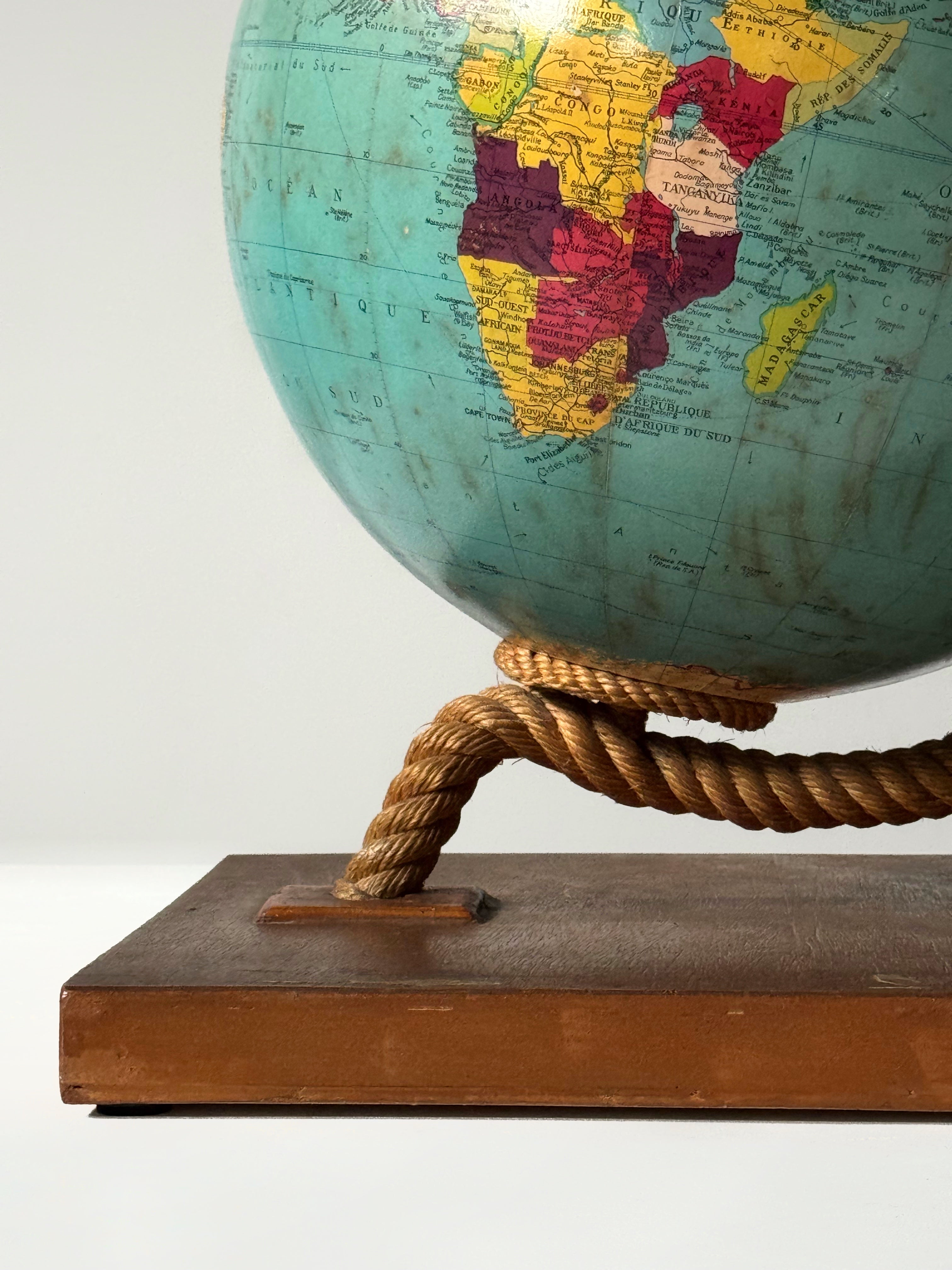Globe terrestre Taride by Adrien Audoux & Frida Minet, France 1950s