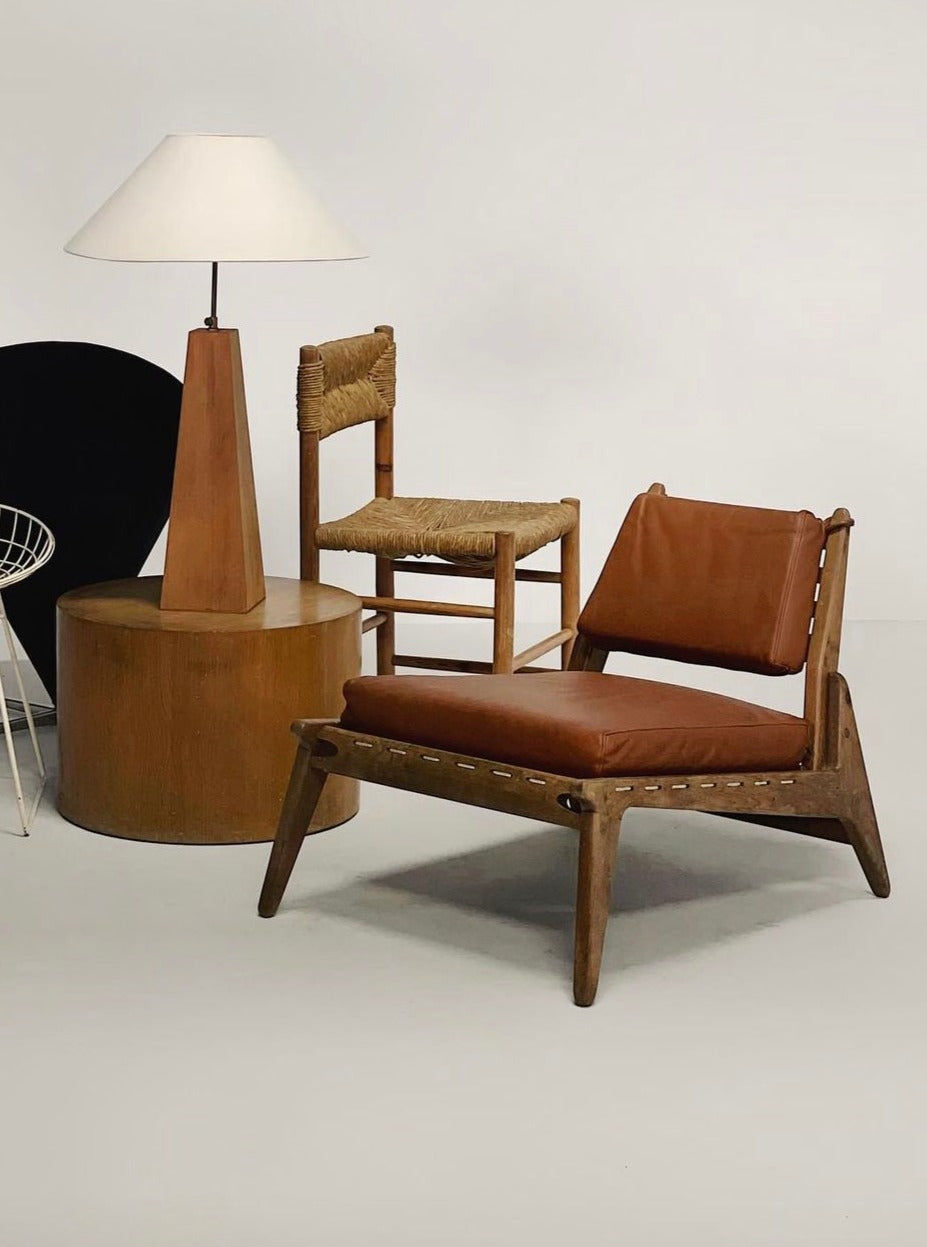 Hunting Chair with stool by Heinz Heger