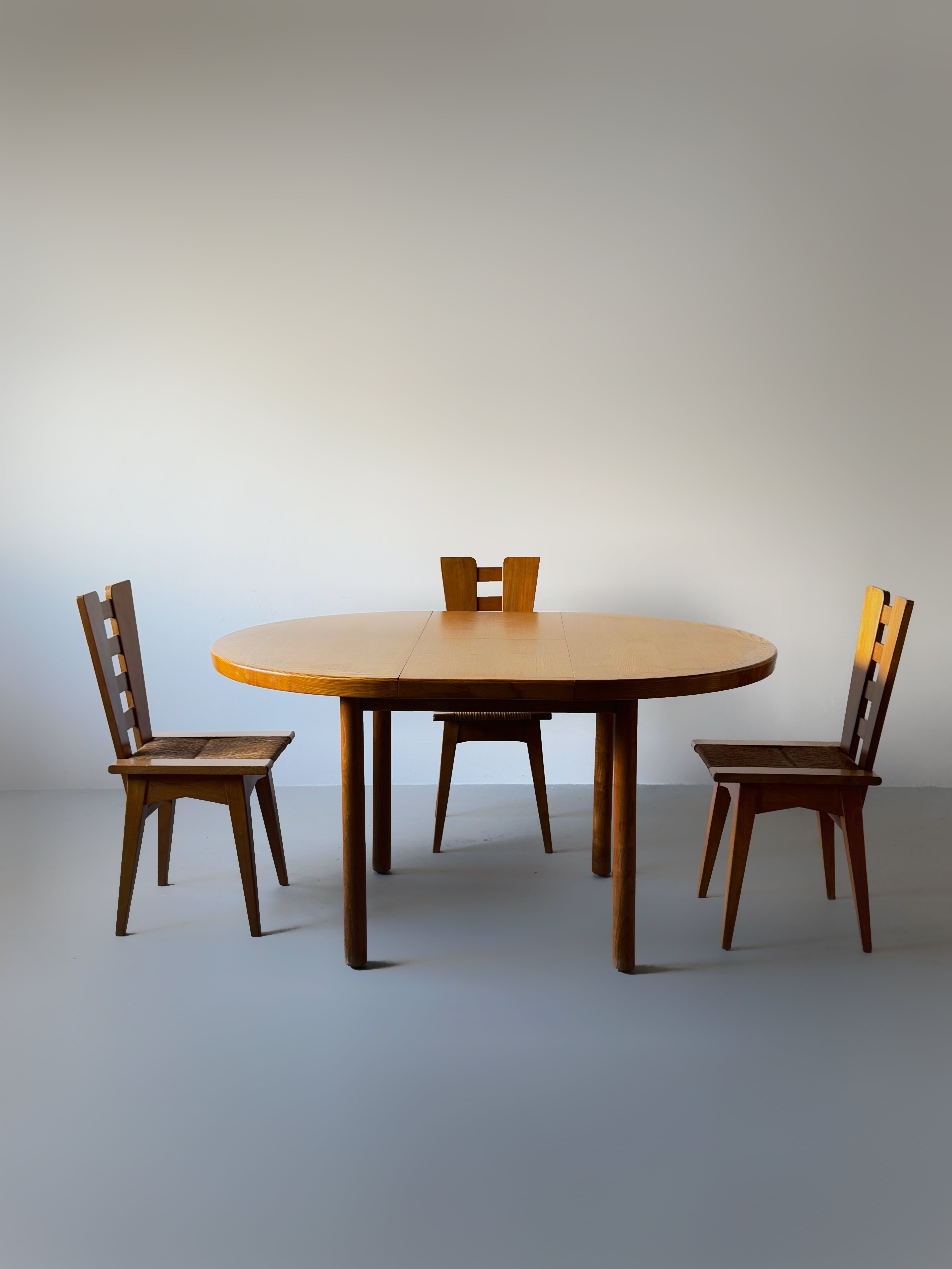 Dordogne model round table by Robert Sentou, France 1950s