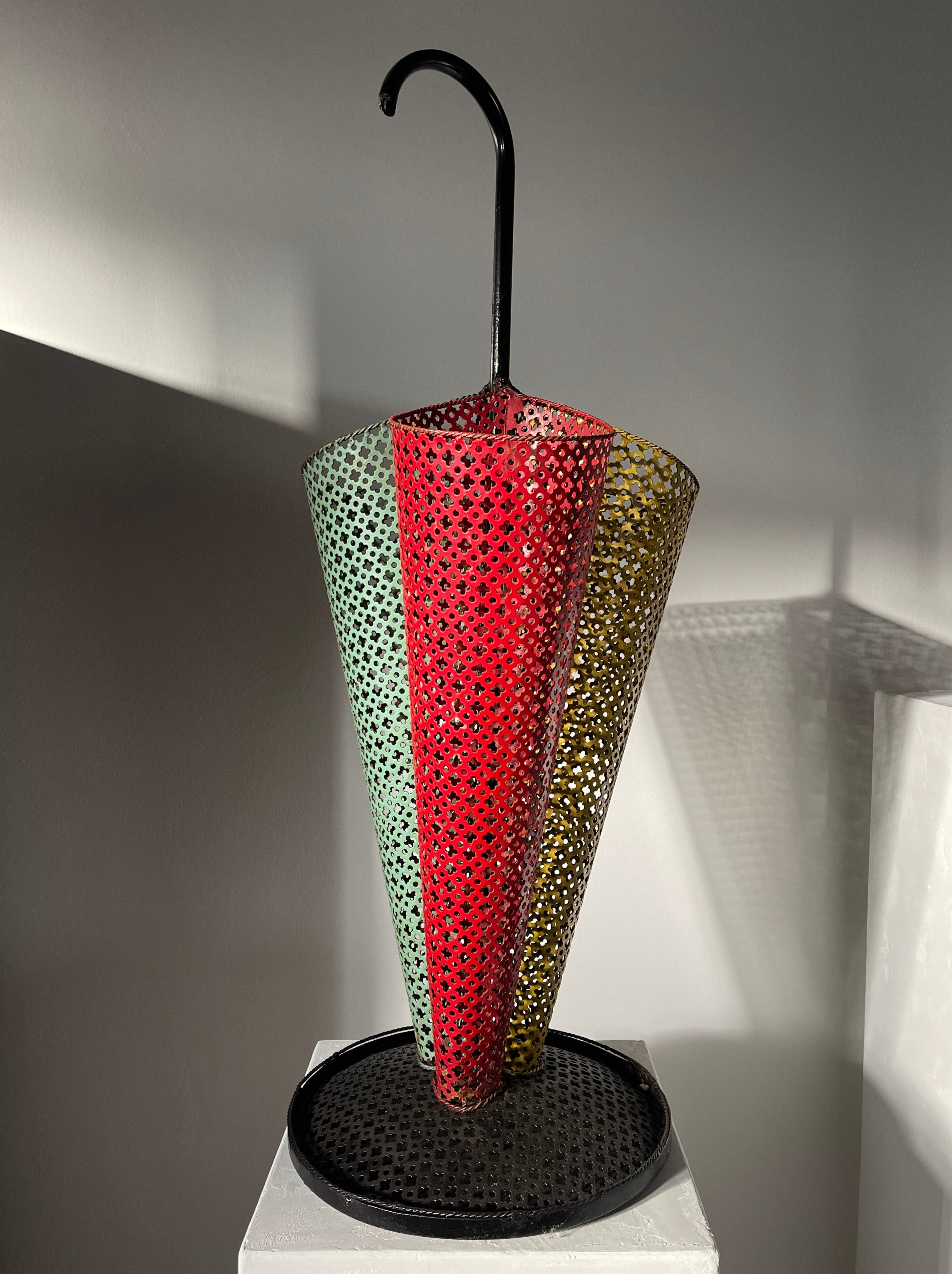 Midcentury umbrella stand designed by Mathieu Mategot