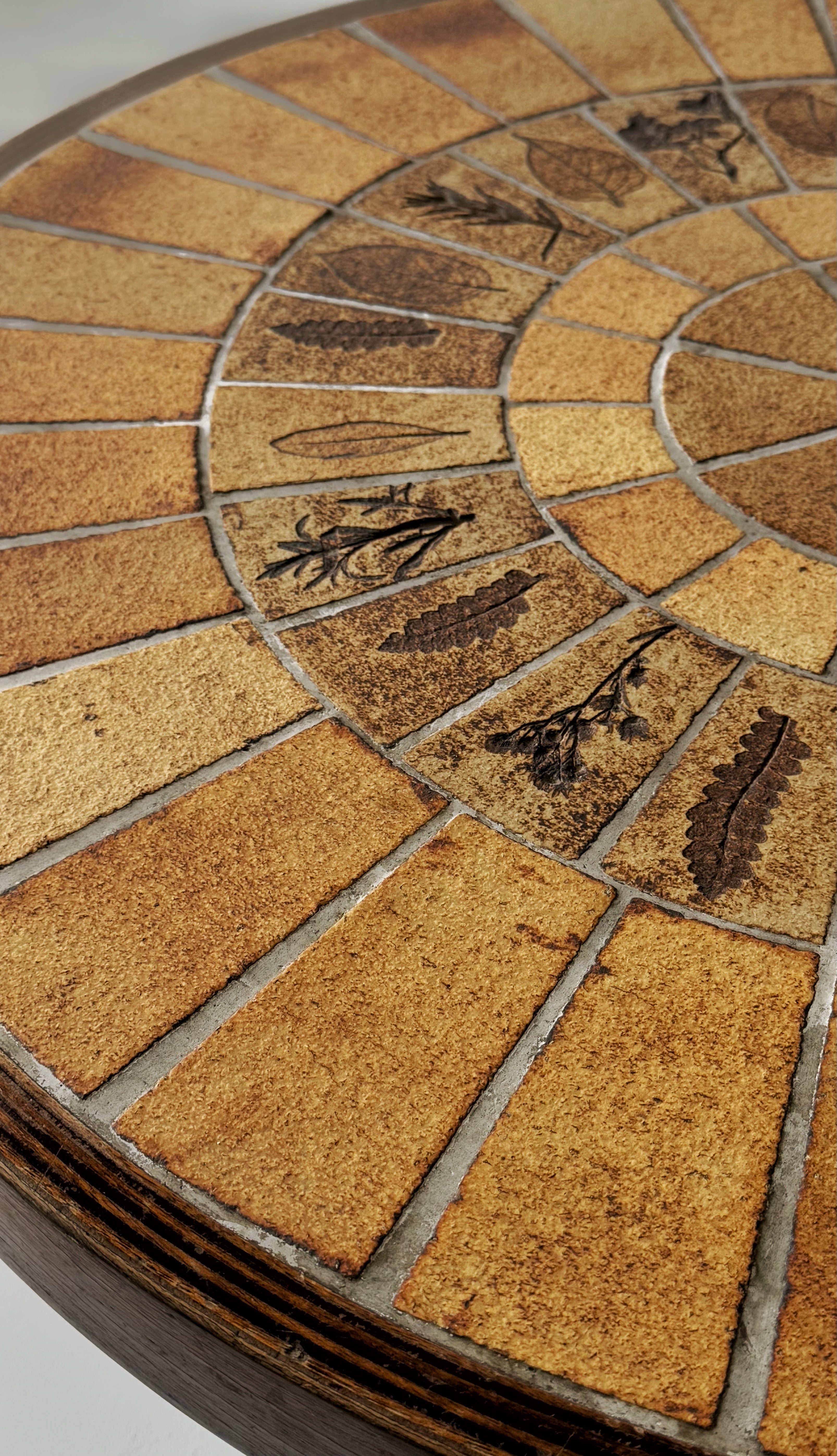 Low round coffee table by Roger Capron